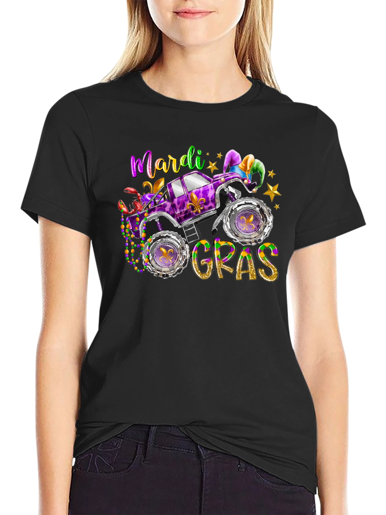 Mardi Gras Monster Truck T-Shirt