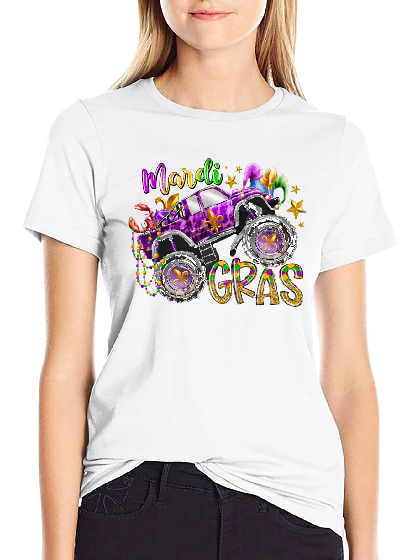 Mardi Gras Monster Truck T-Shirt