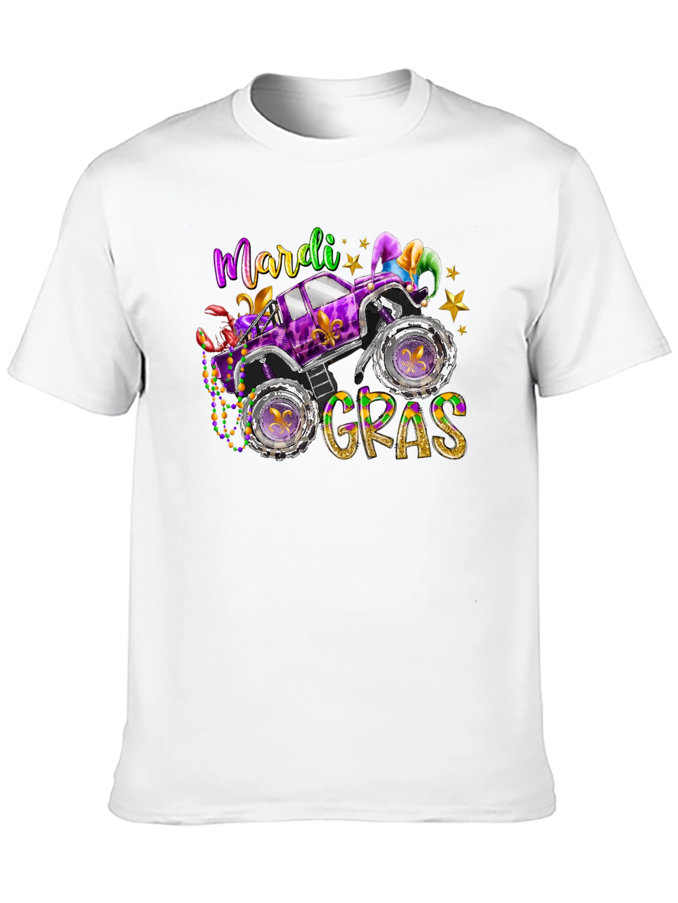 Mardi Gras Monster Truck T-Shirt