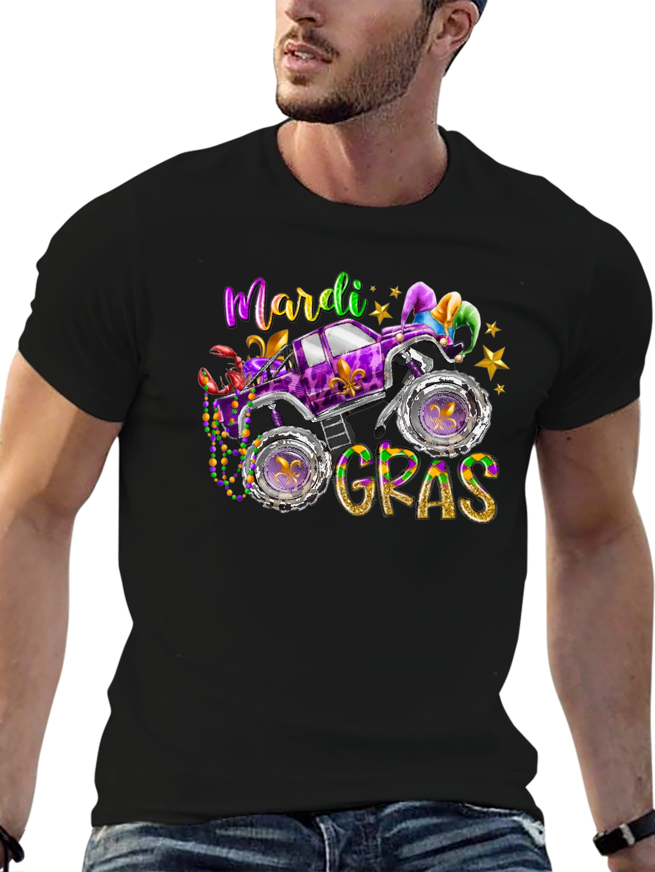 Mardi Gras Monster Truck T-Shirt