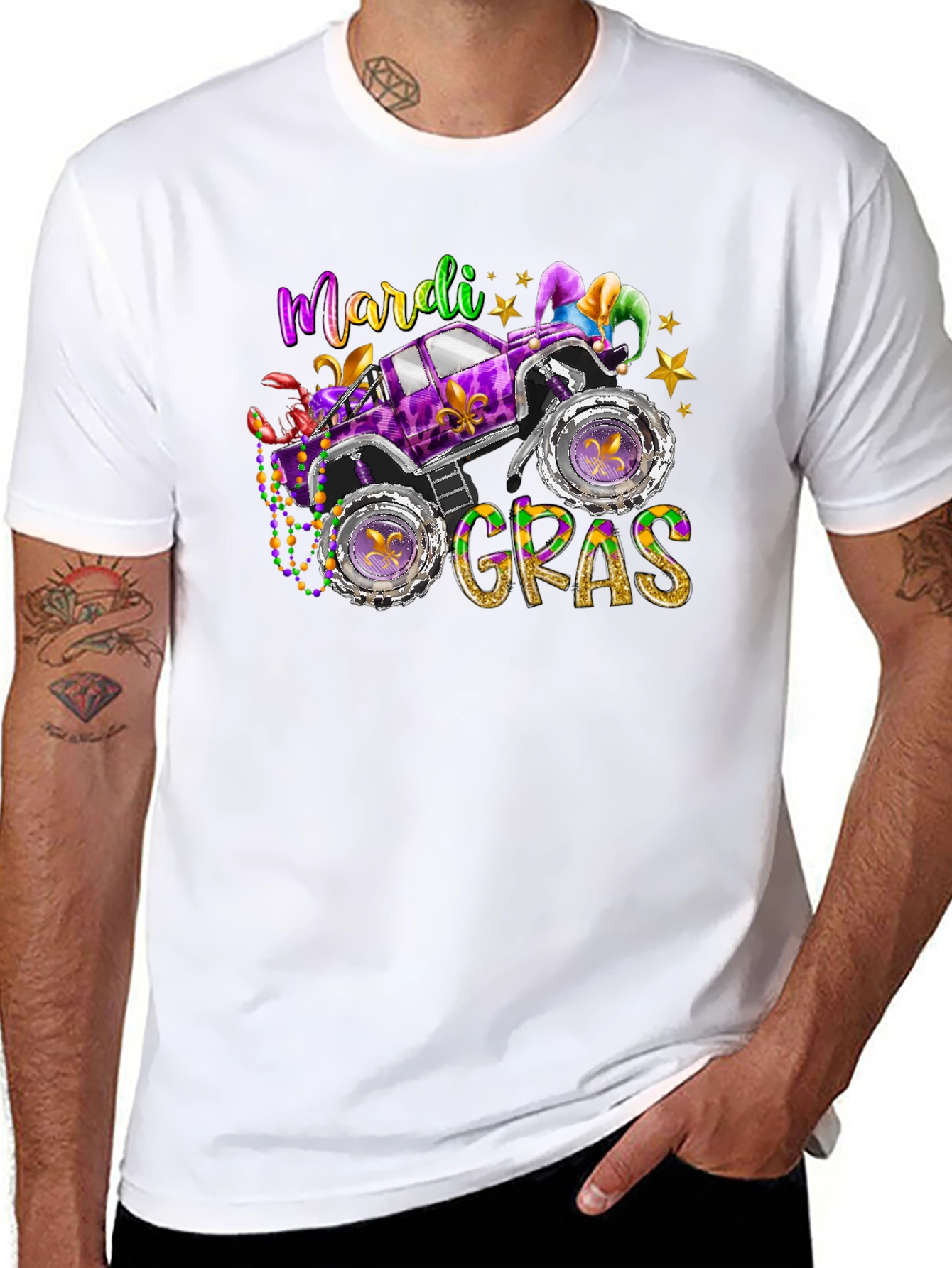 Mardi Gras Monster Truck T-Shirt