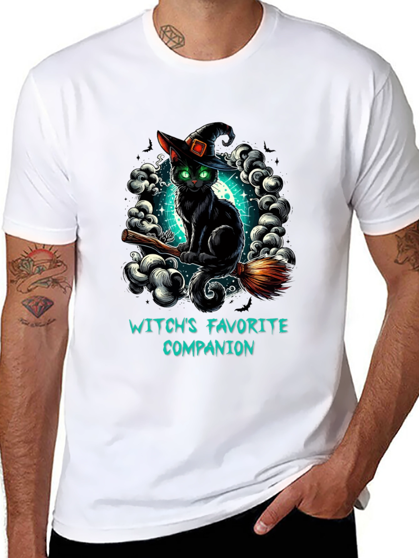 Witchs Favorite Companion Black Cat T-Shirt