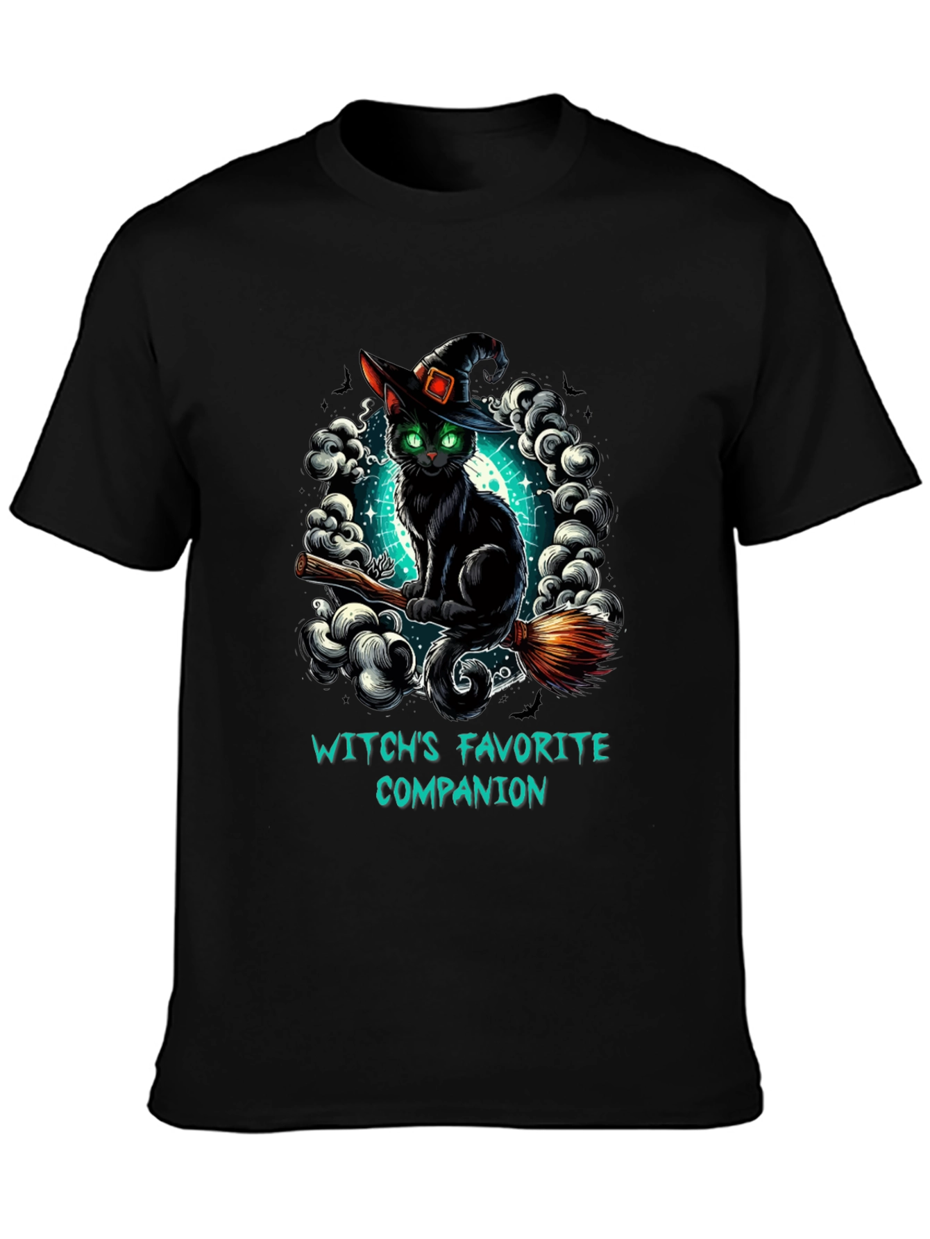 Witchs Favorite Companion Black Cat T-Shirt