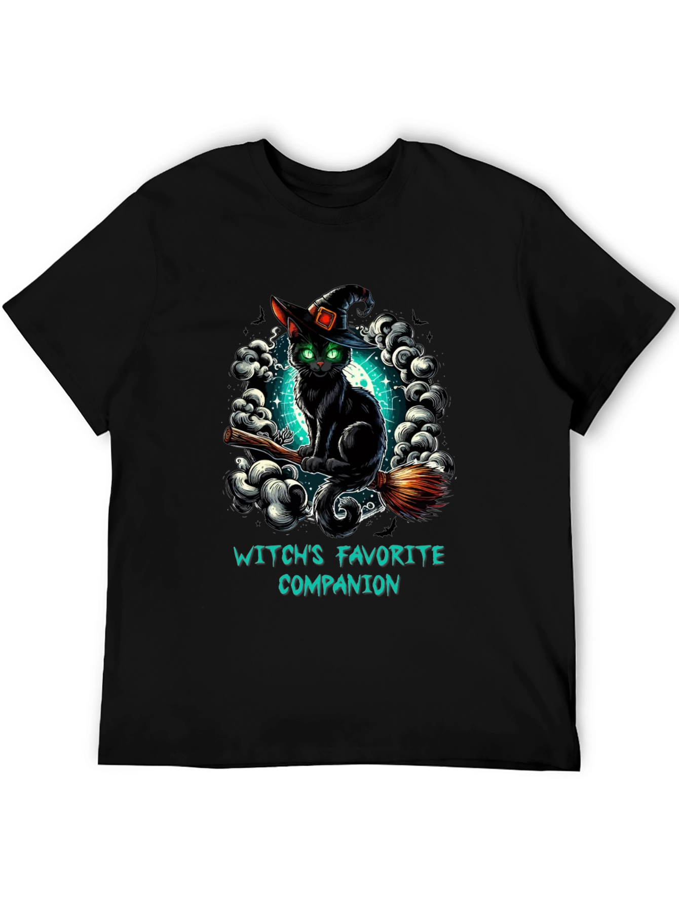 Witchs Favorite Companion Black Cat T-Shirt