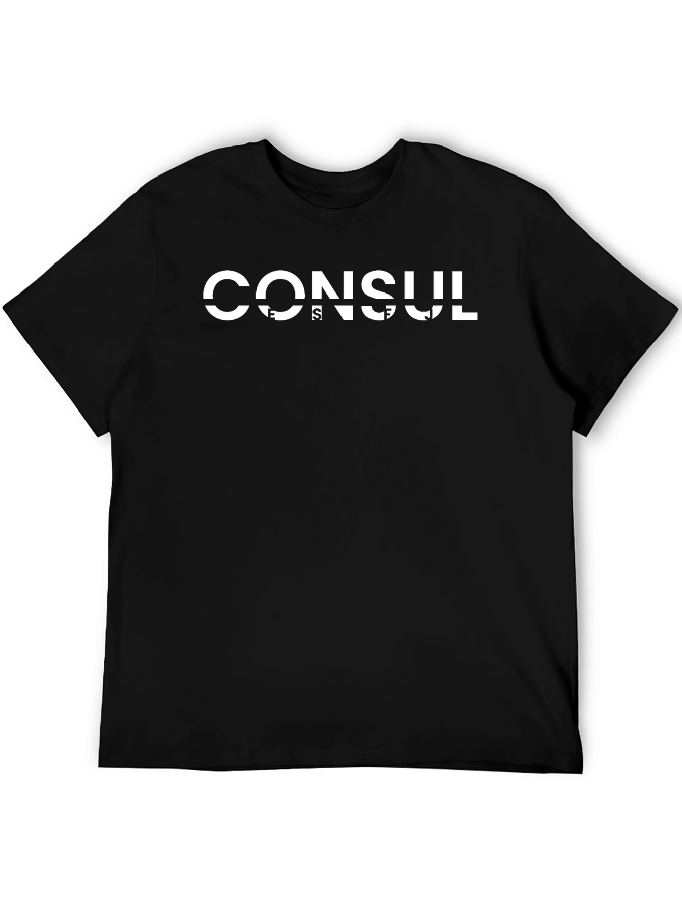 Consul T-Shirt - Black Cotton Blend Graphic Tee