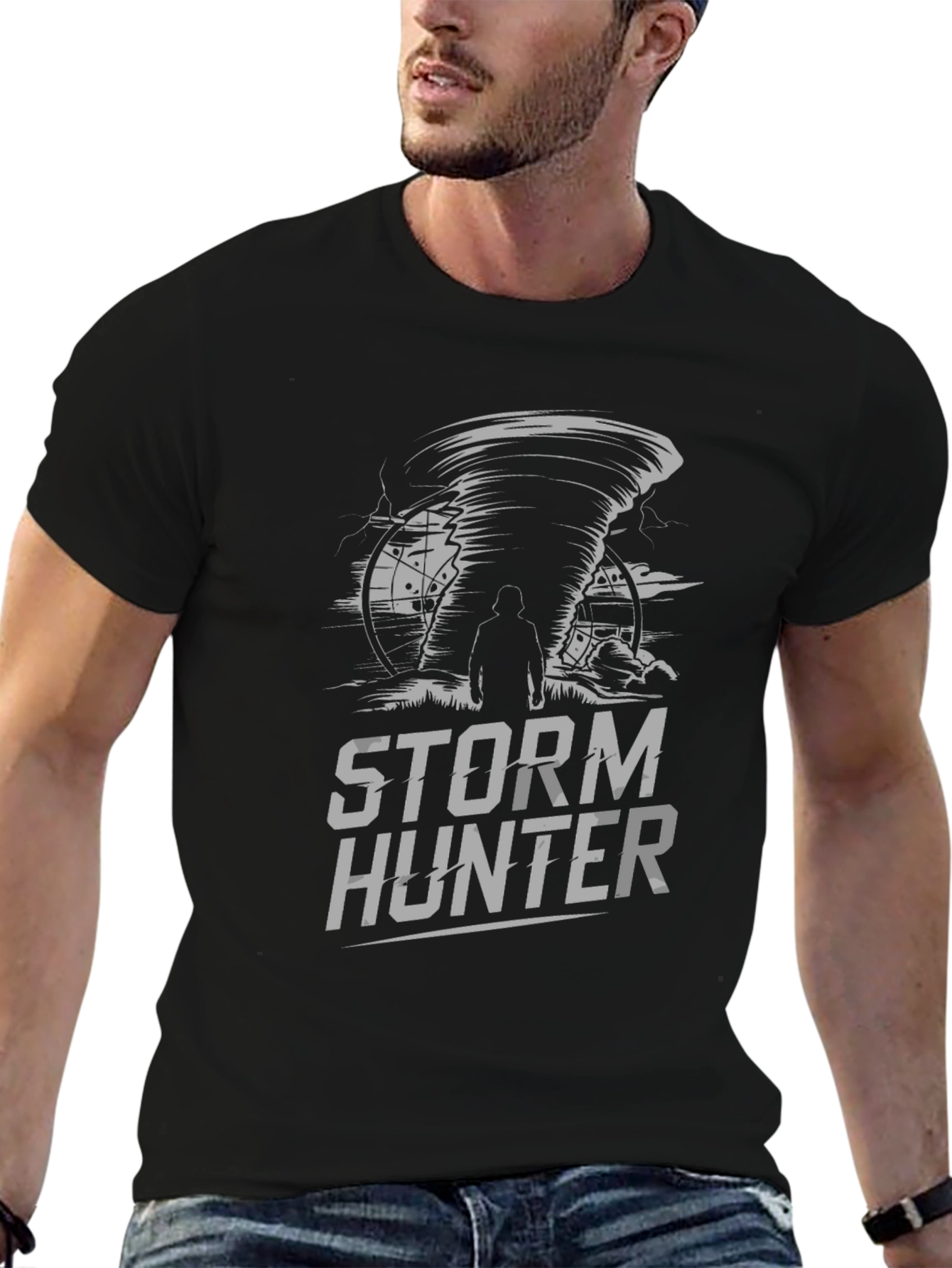 Storm Hunter Graphic T-Shirt - Black