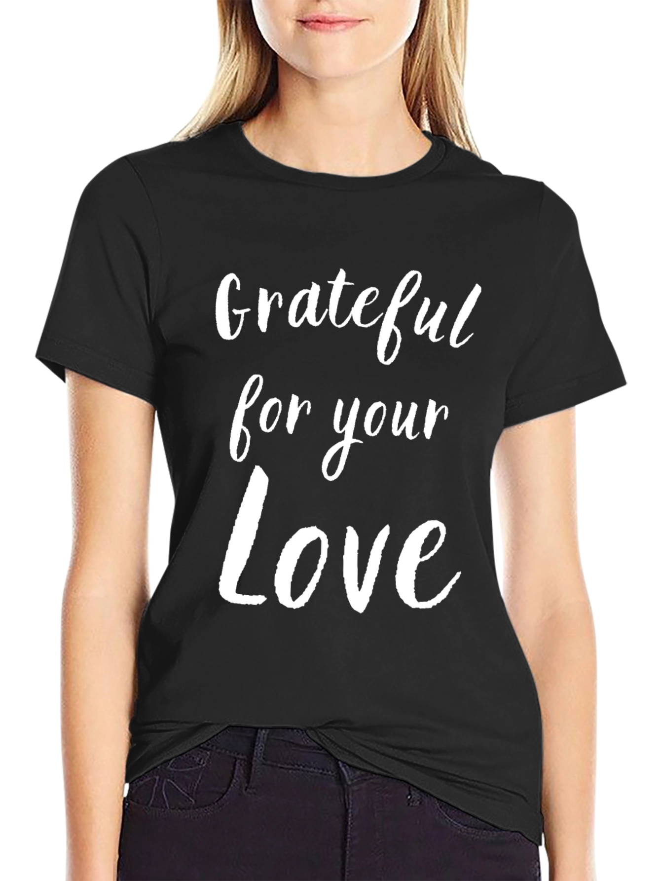 Grateful For Your Love Black T-Shirt