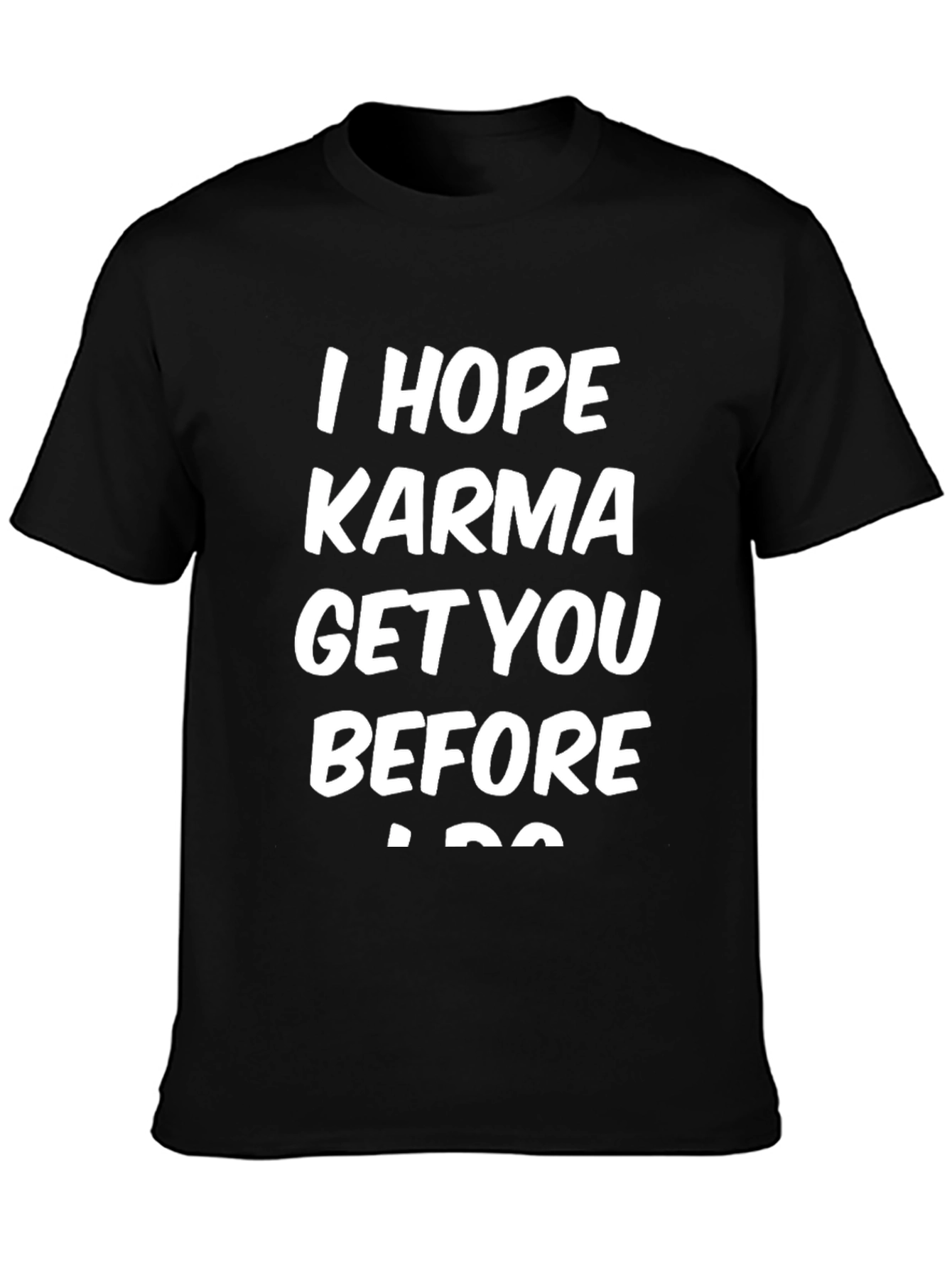 Karma Graphic Tee - Black Cotton T-Shirt