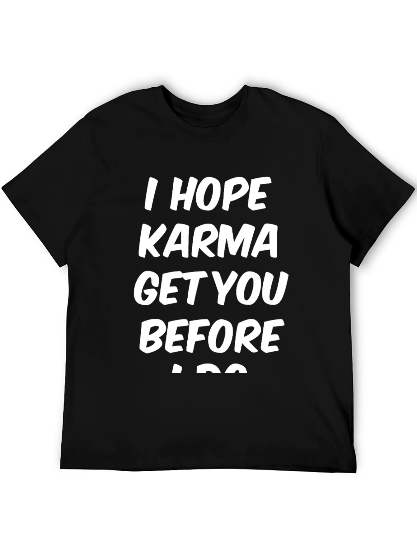 Karma Graphic Tee - Black Cotton T-Shirt