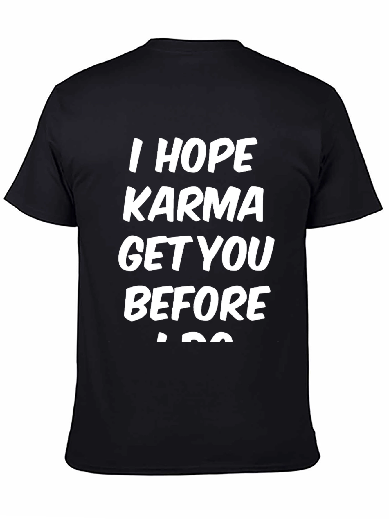 Karma Graphic Tee - Black Cotton T-Shirt