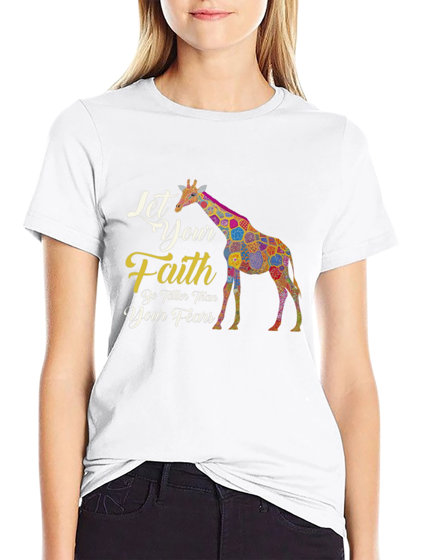 Faith Over Fears Giraffe T-Shirt