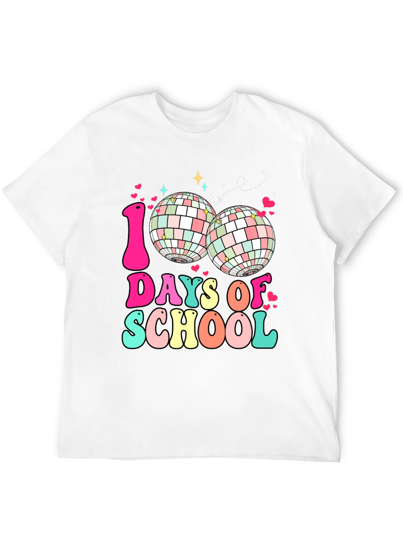100 Days of School Disco Ball T-Shirt