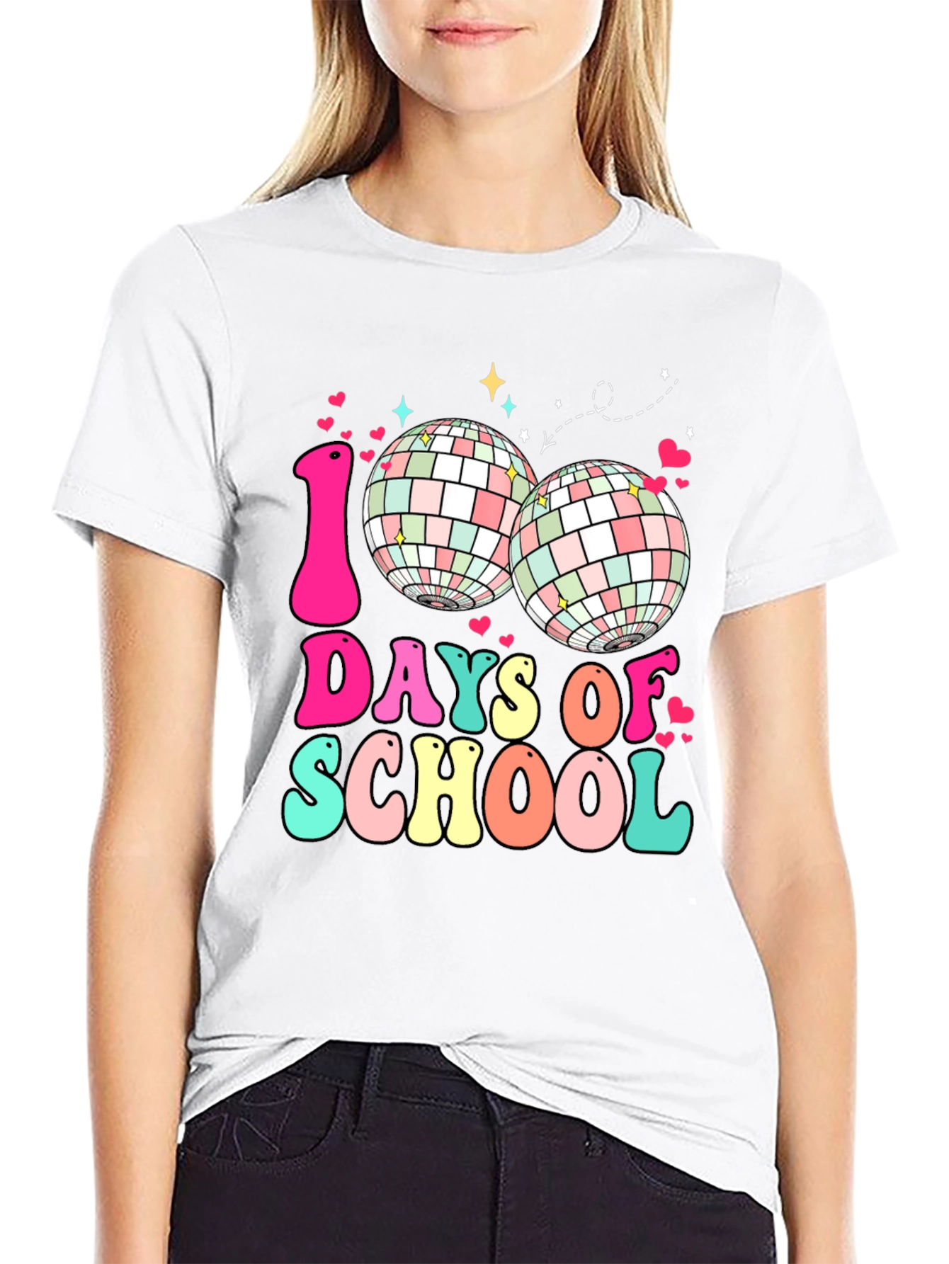 100 Days of School Disco Ball T-Shirt
