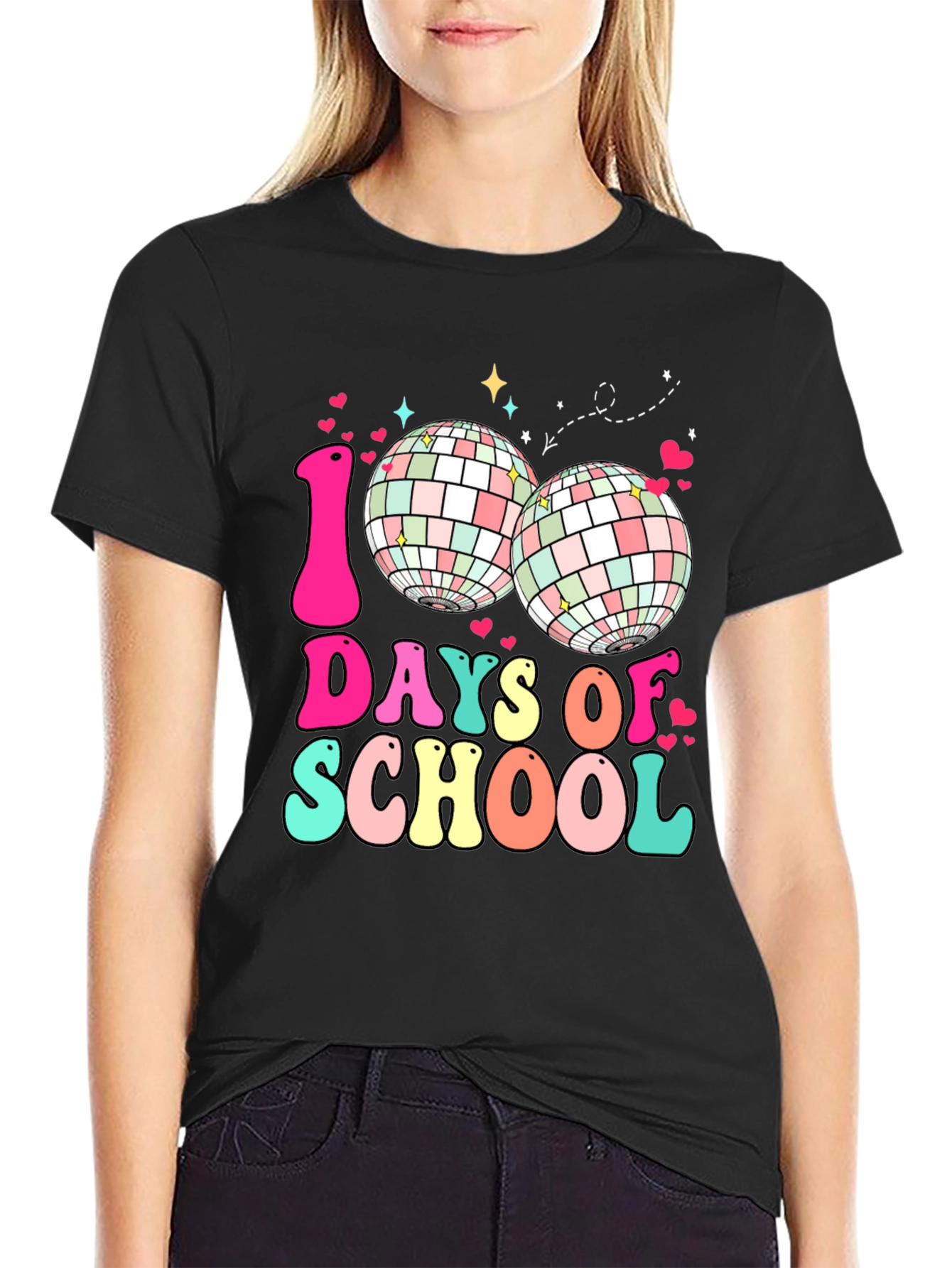 100 Days of School Disco Ball T-Shirt