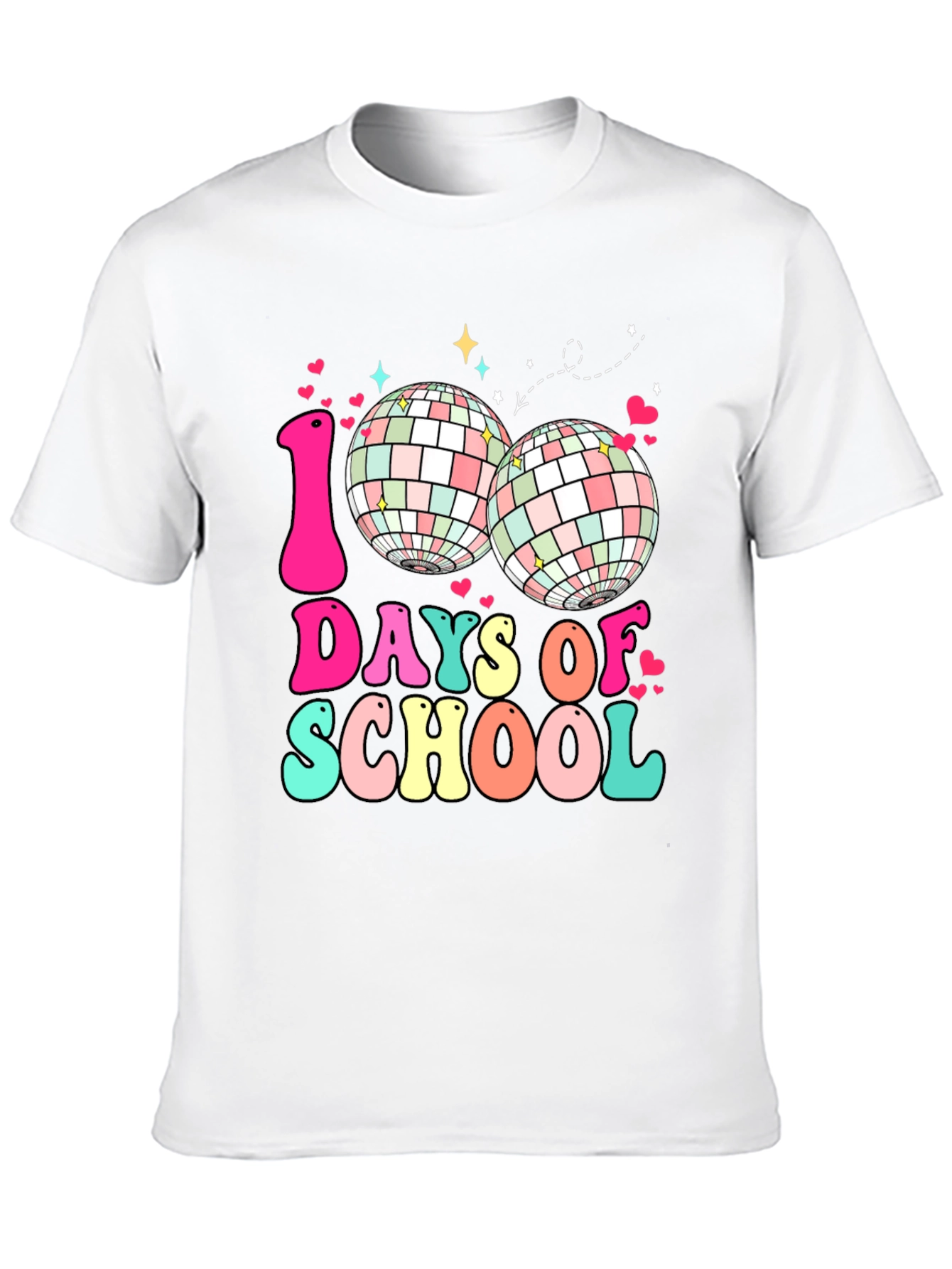 100 Days of School Disco Ball T-Shirt