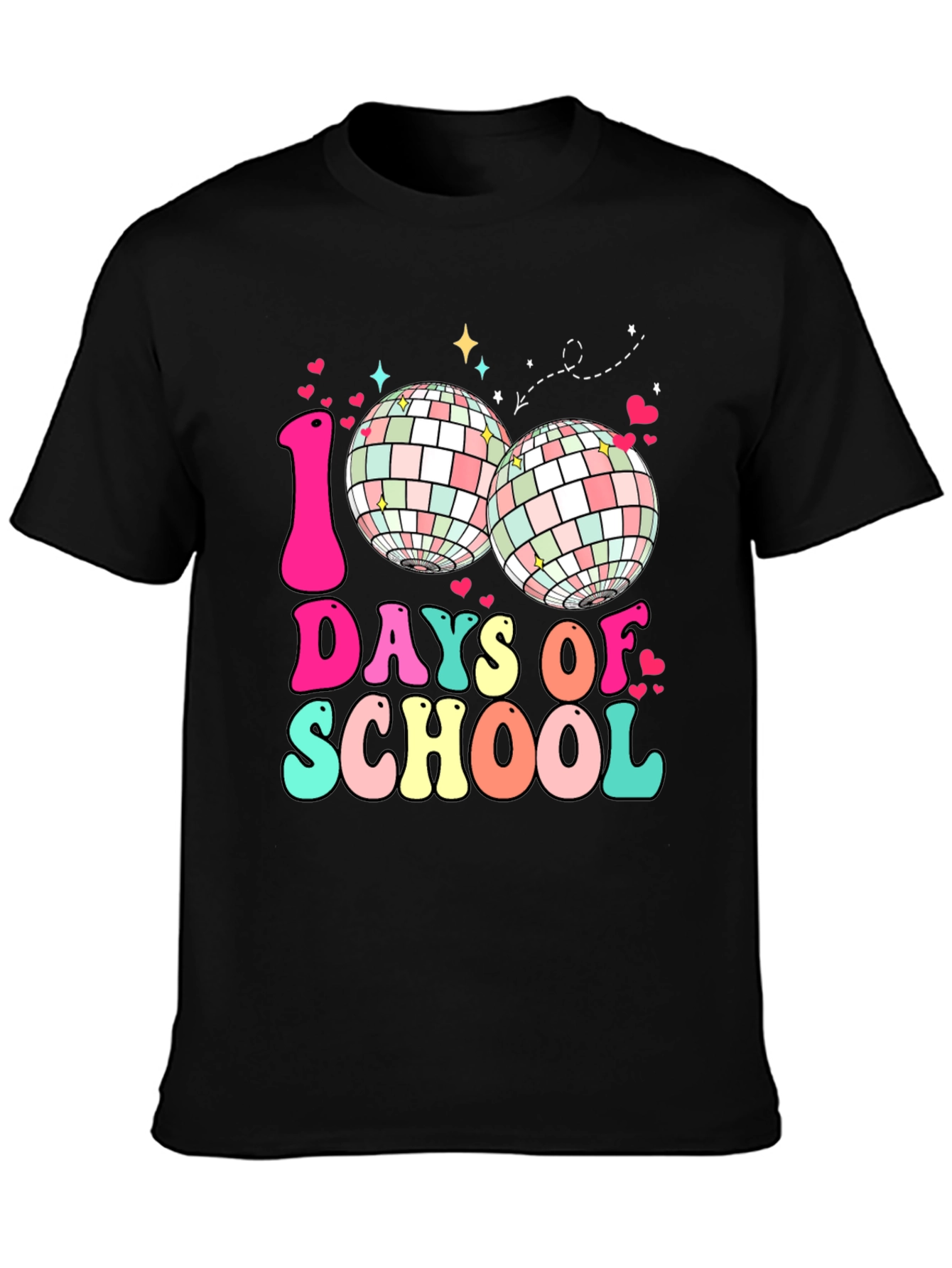 100 Days of School Disco Ball T-Shirt