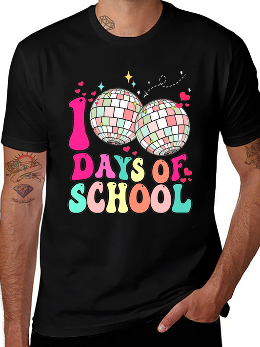 100 Days of School Disco Ball T-Shirt