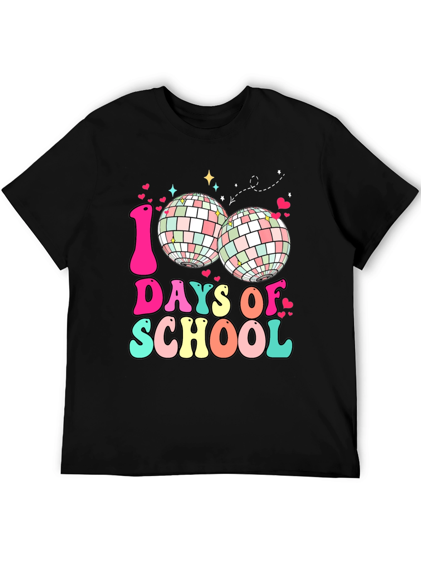 100 Days of School Disco Ball T-Shirt