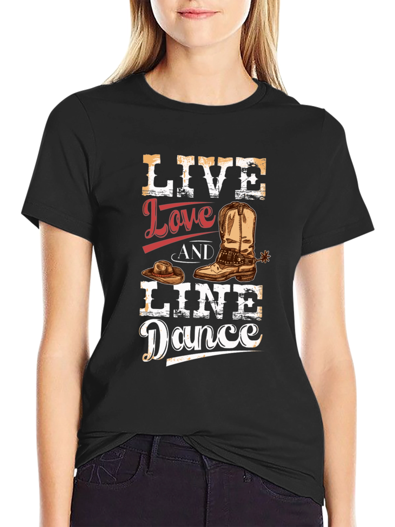 Live Love Line Dance Graphic Tee