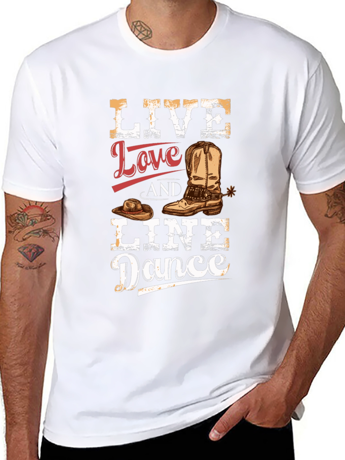 Live Love Line Dance Graphic Tee