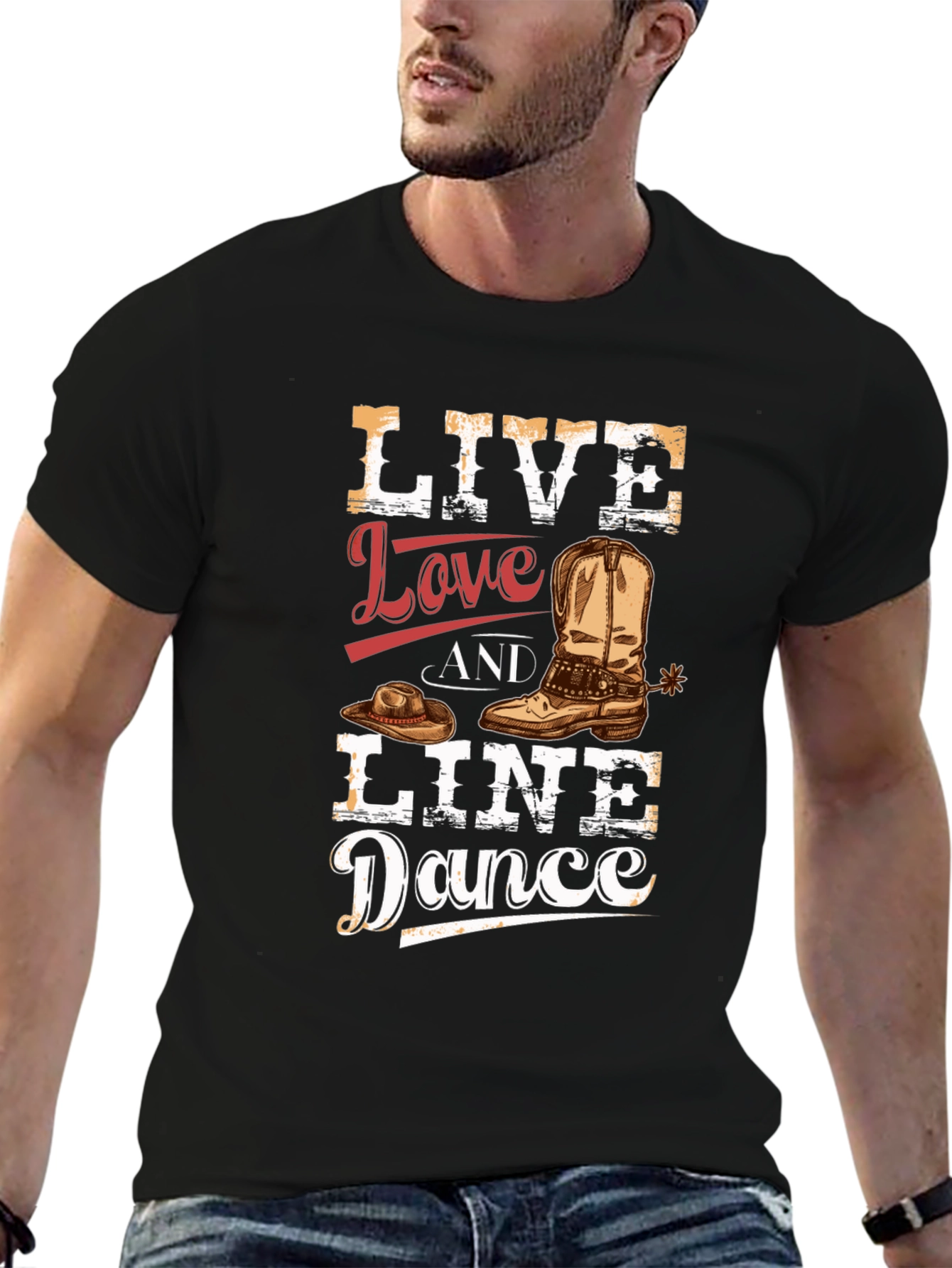 Live Love Line Dance Graphic Tee
