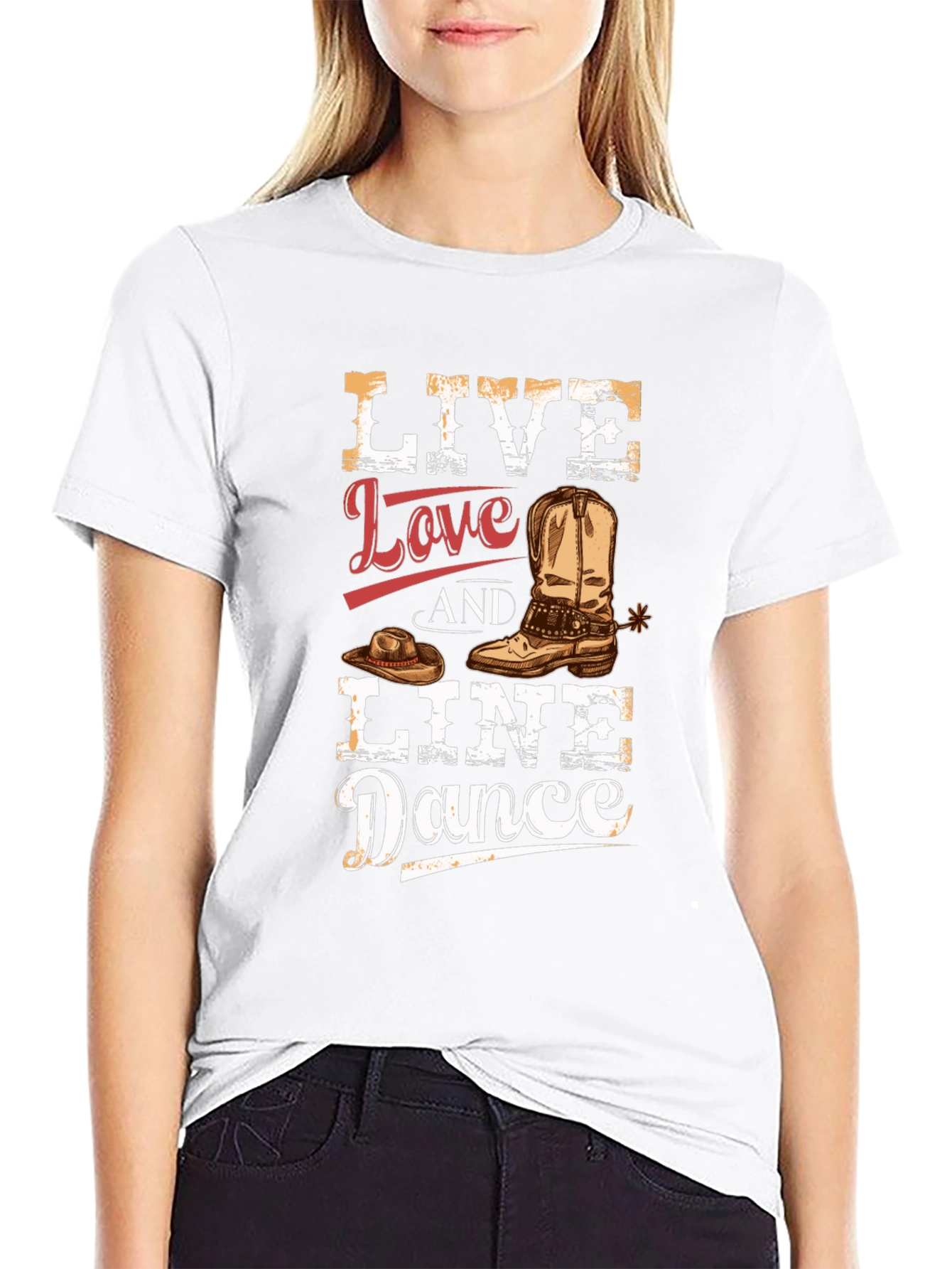Live Love Line Dance Graphic Tee