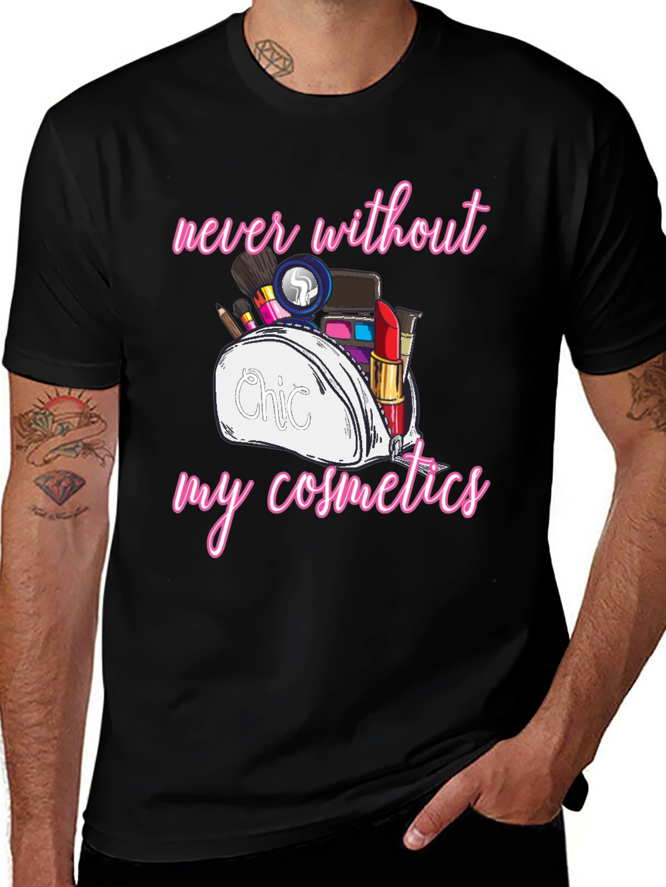 Cosmetics T-Shirt - Chic Makeup Design