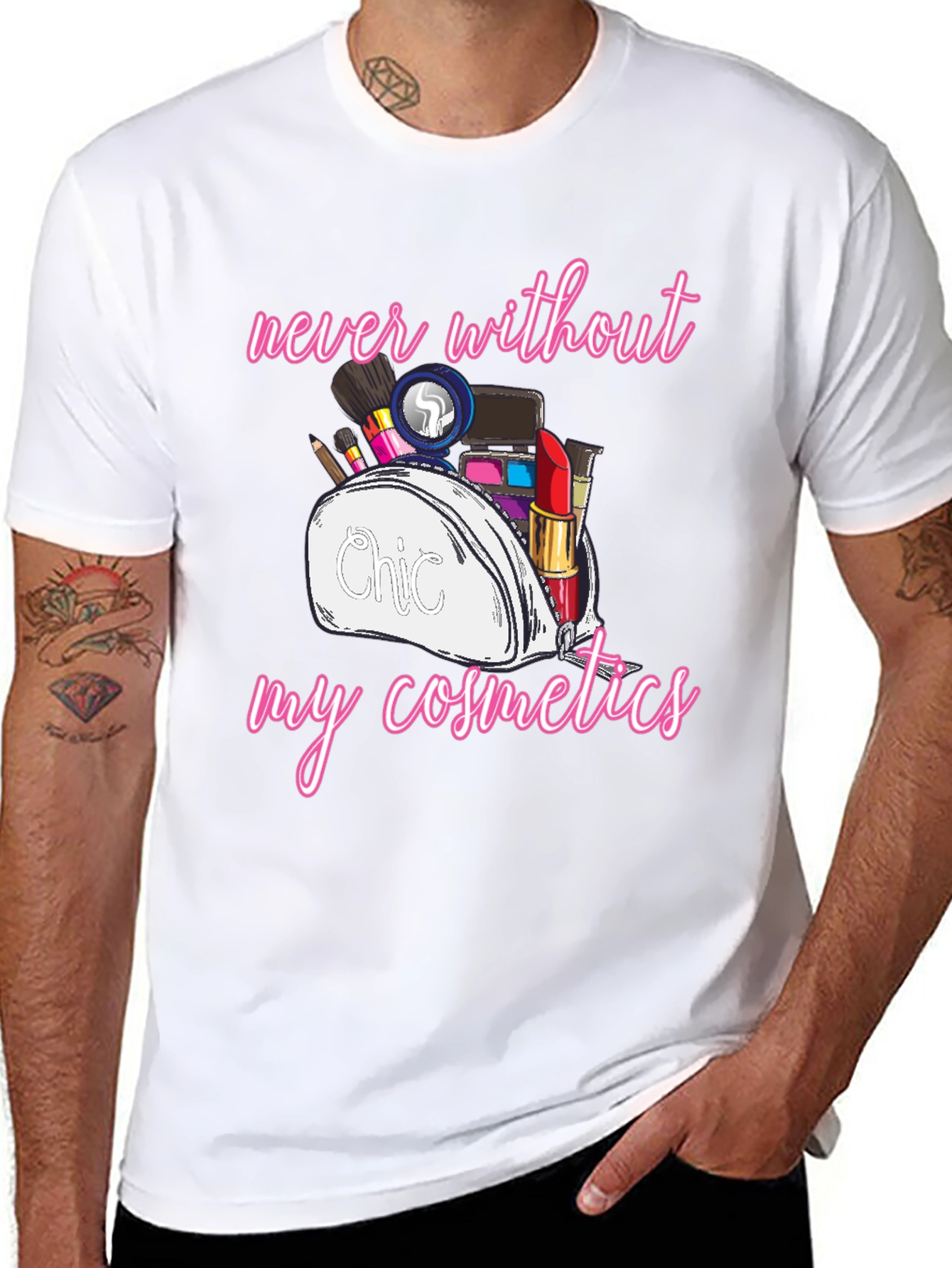 Cosmetics T-Shirt - Chic Makeup Design