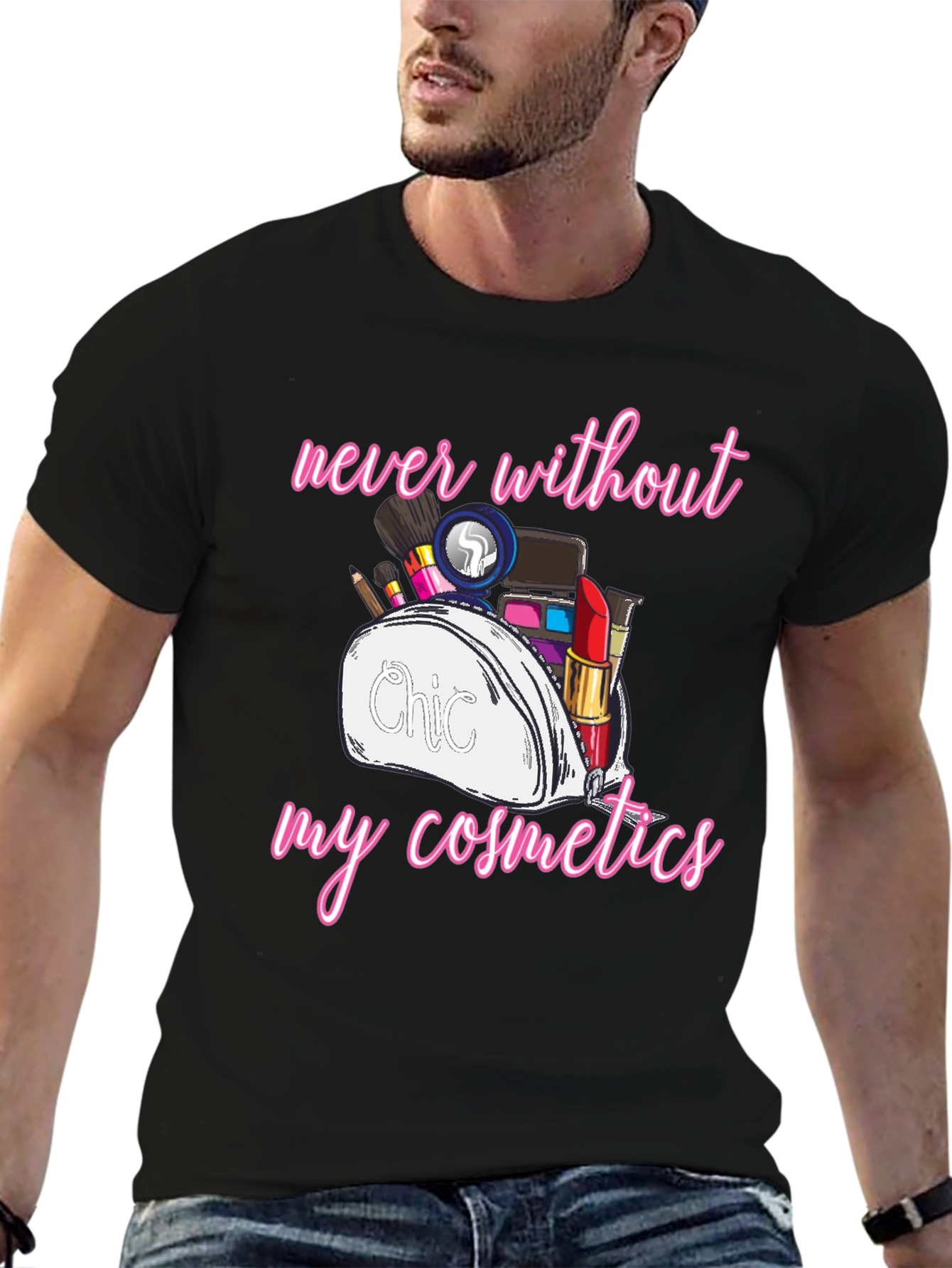 Cosmetics T-Shirt - Chic Makeup Design