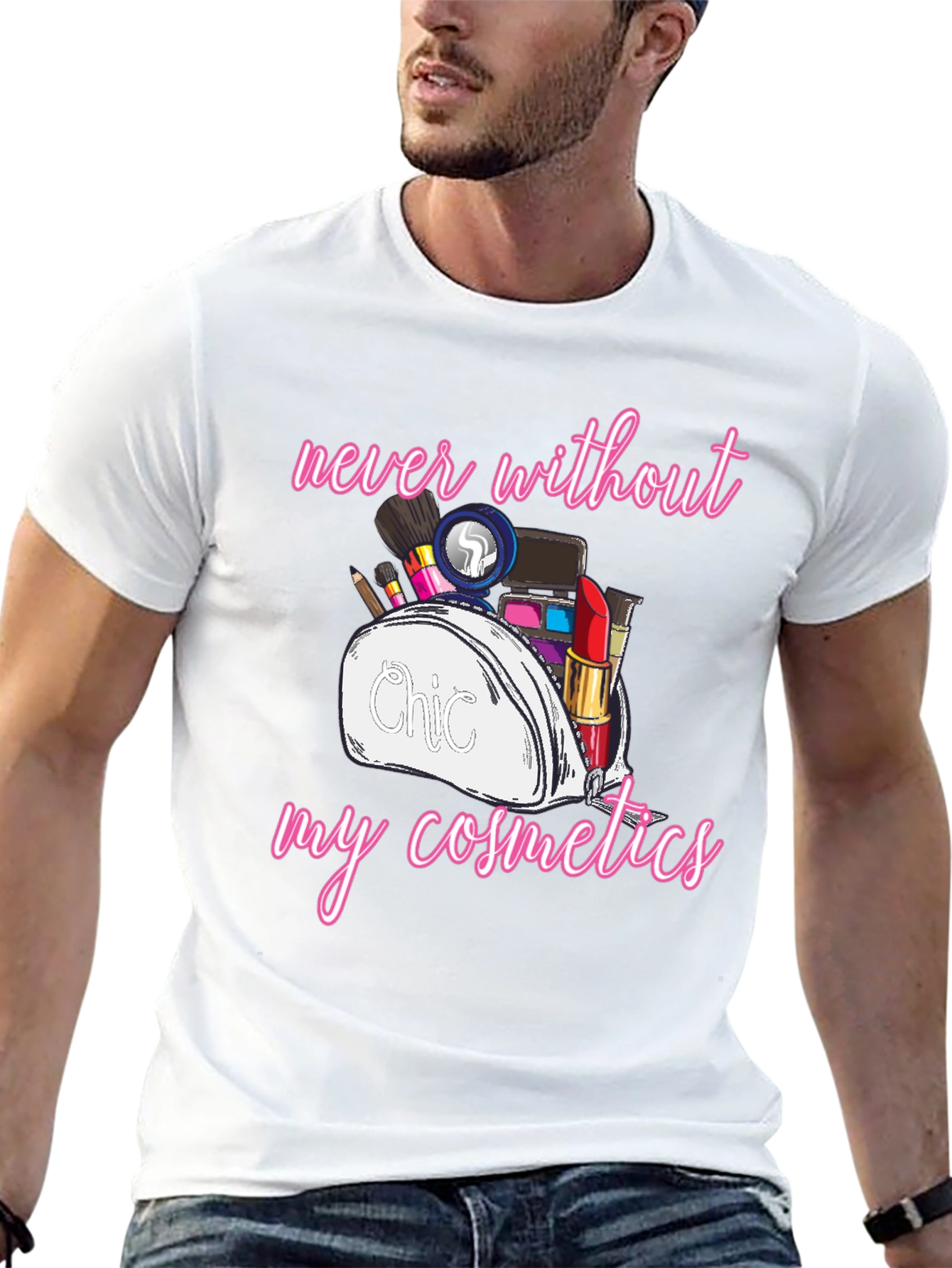 Cosmetics T-Shirt - Chic Makeup Design