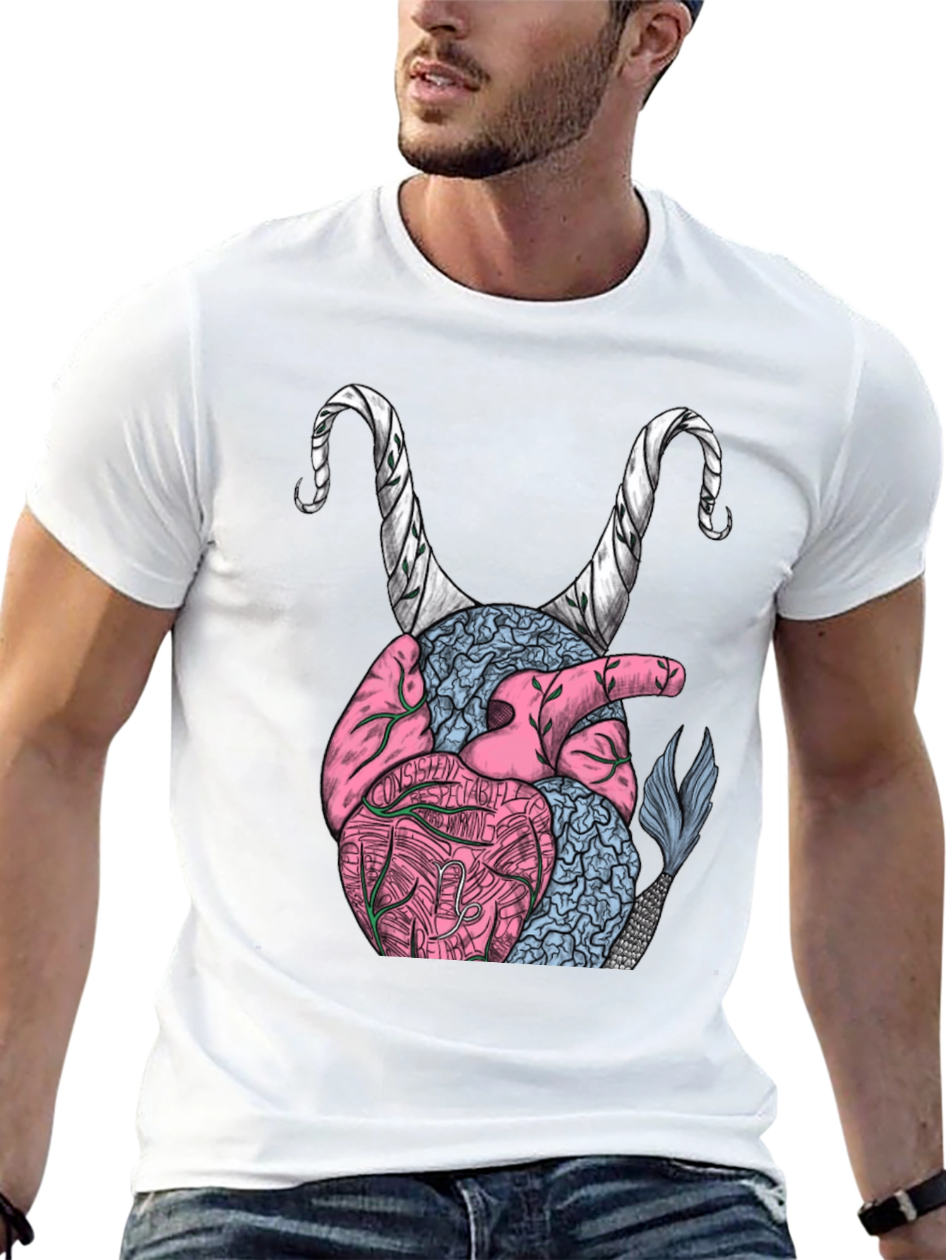 Capricorn Heart T-Shirt - Zodiac Sign