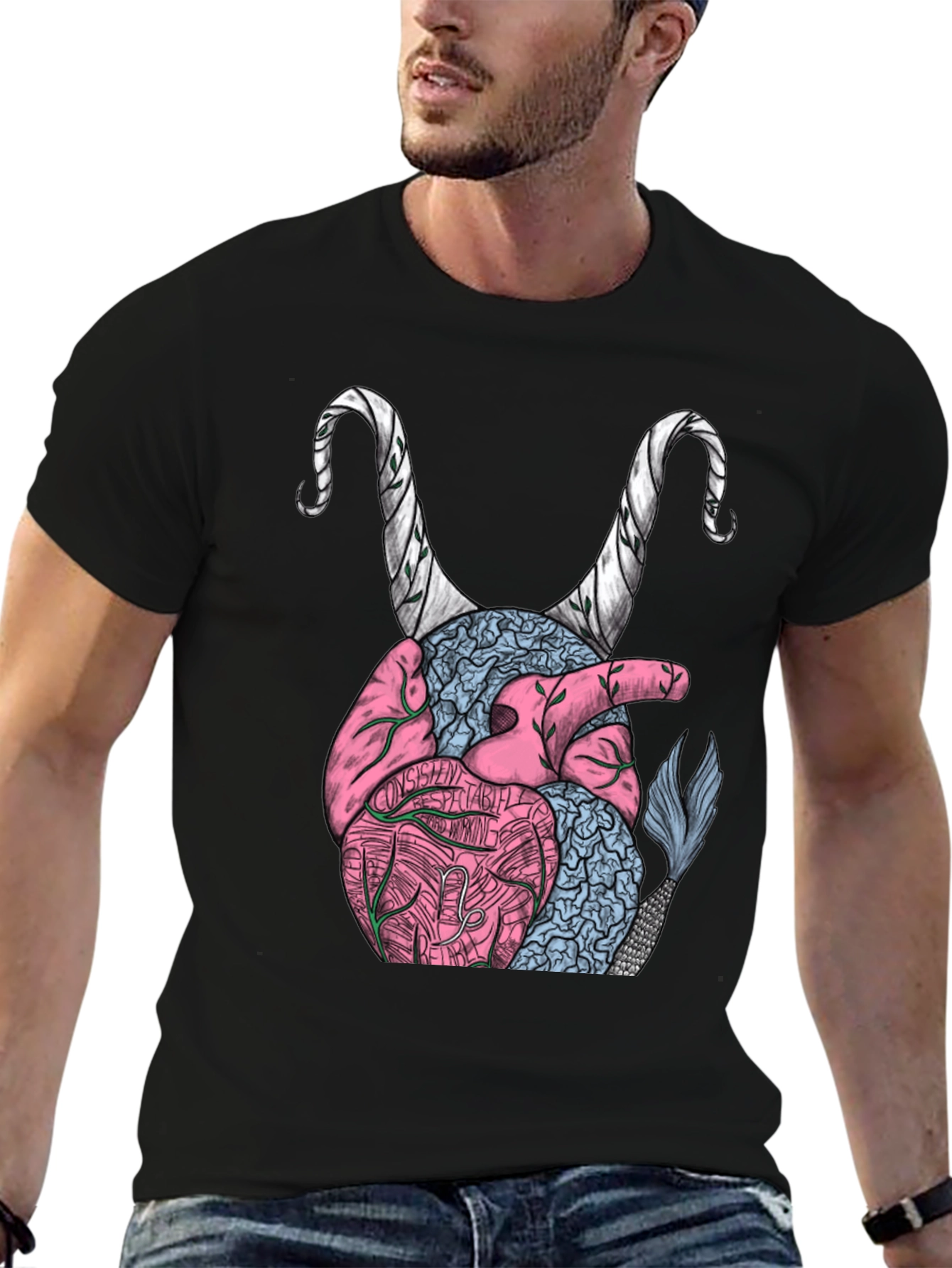 Capricorn Heart T-Shirt - Zodiac Sign