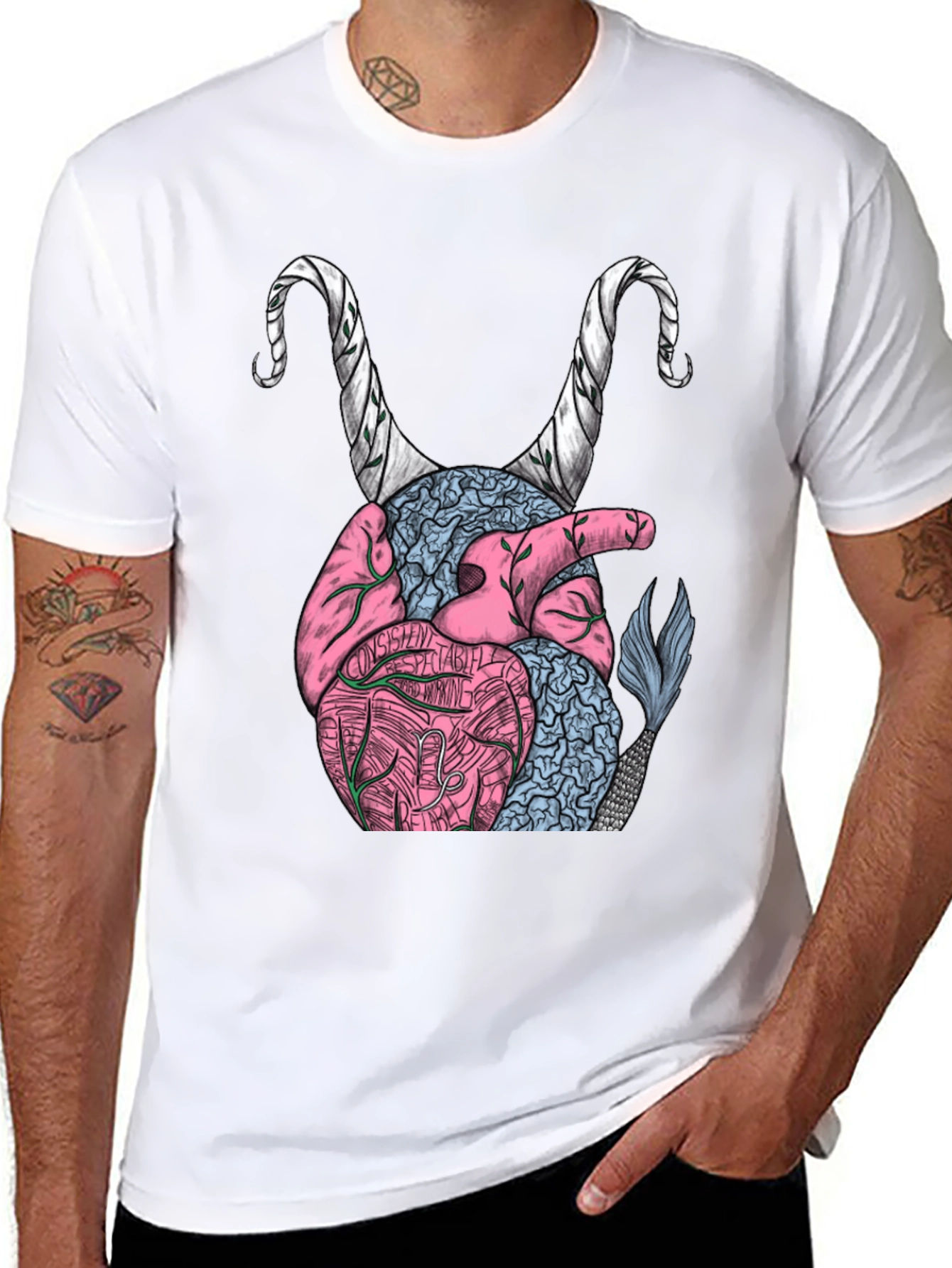 Capricorn Heart T-Shirt - Zodiac Sign