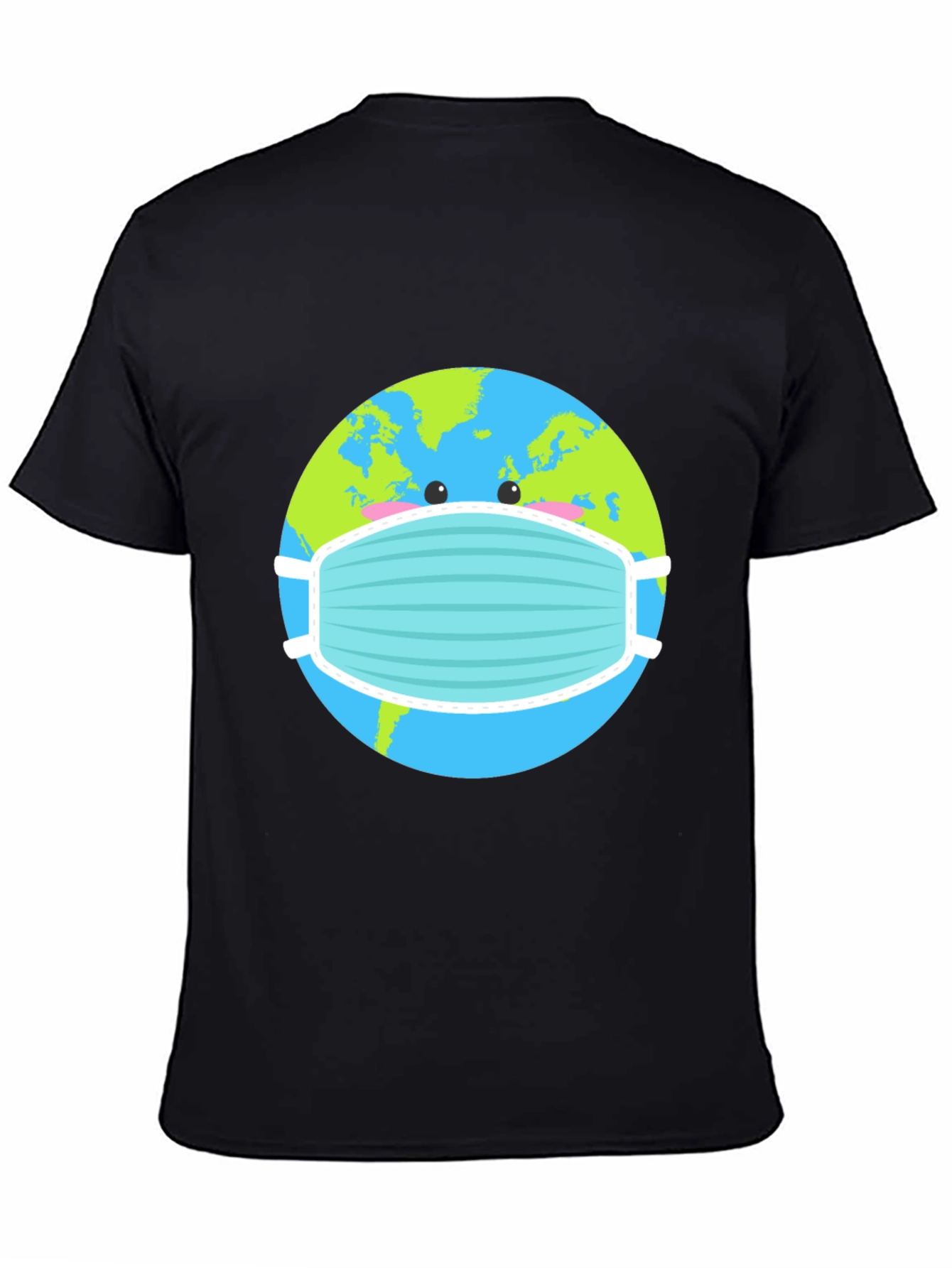 Earth with Mask Graphic Tee - Protect the Planet!