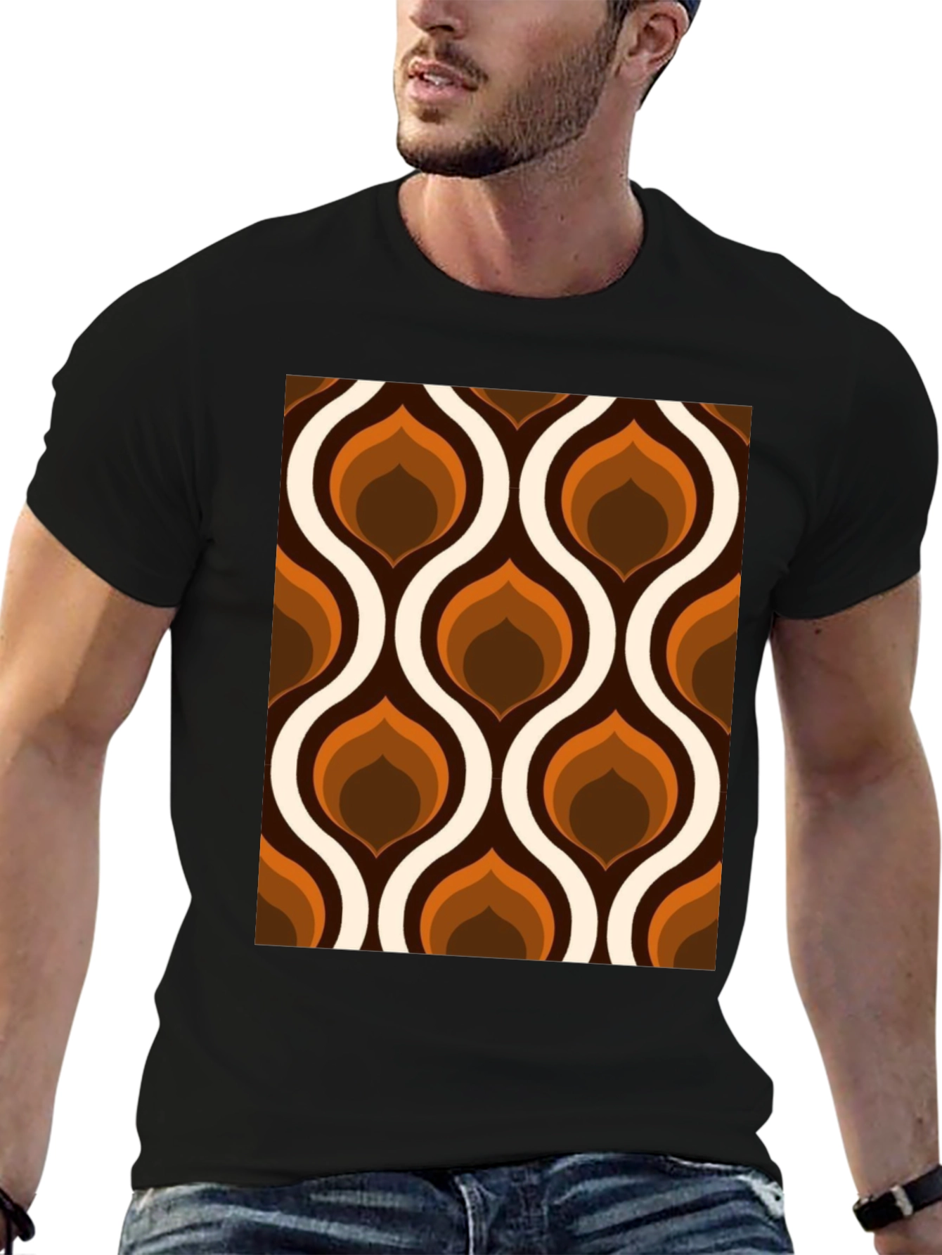 Retro Swirl Tee - 70s Style
