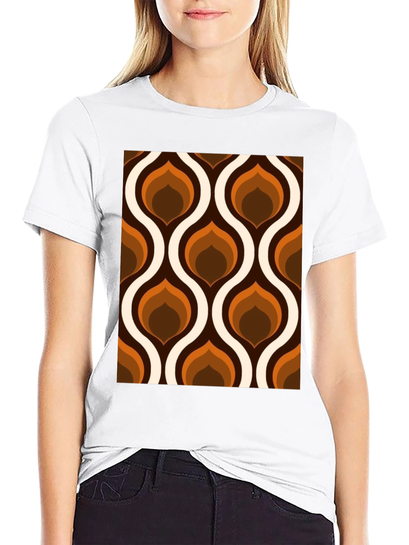 Retro Swirl Tee - 70s Style