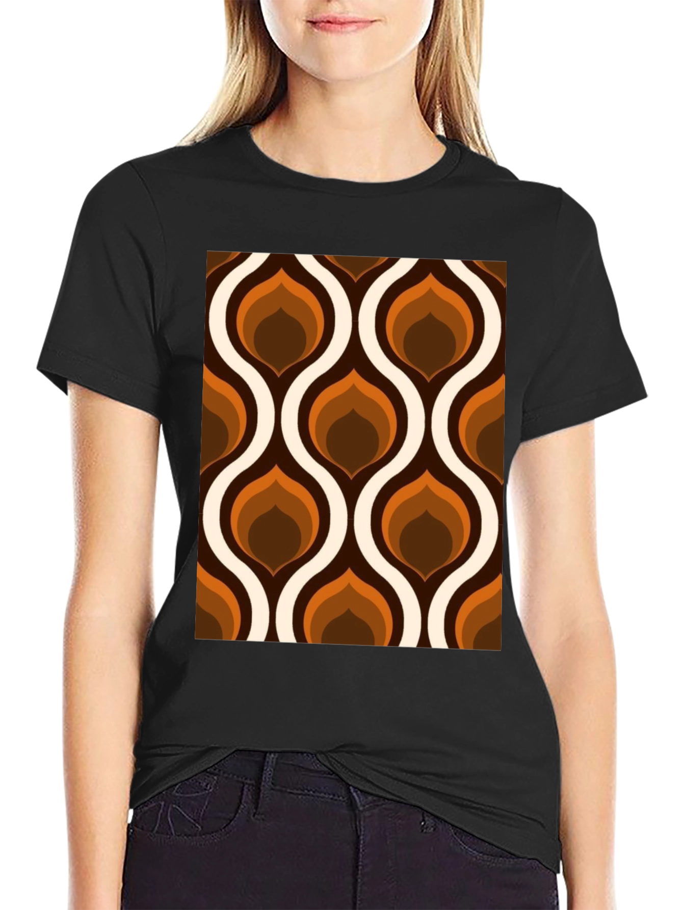 Retro Swirl Tee - 70s Style