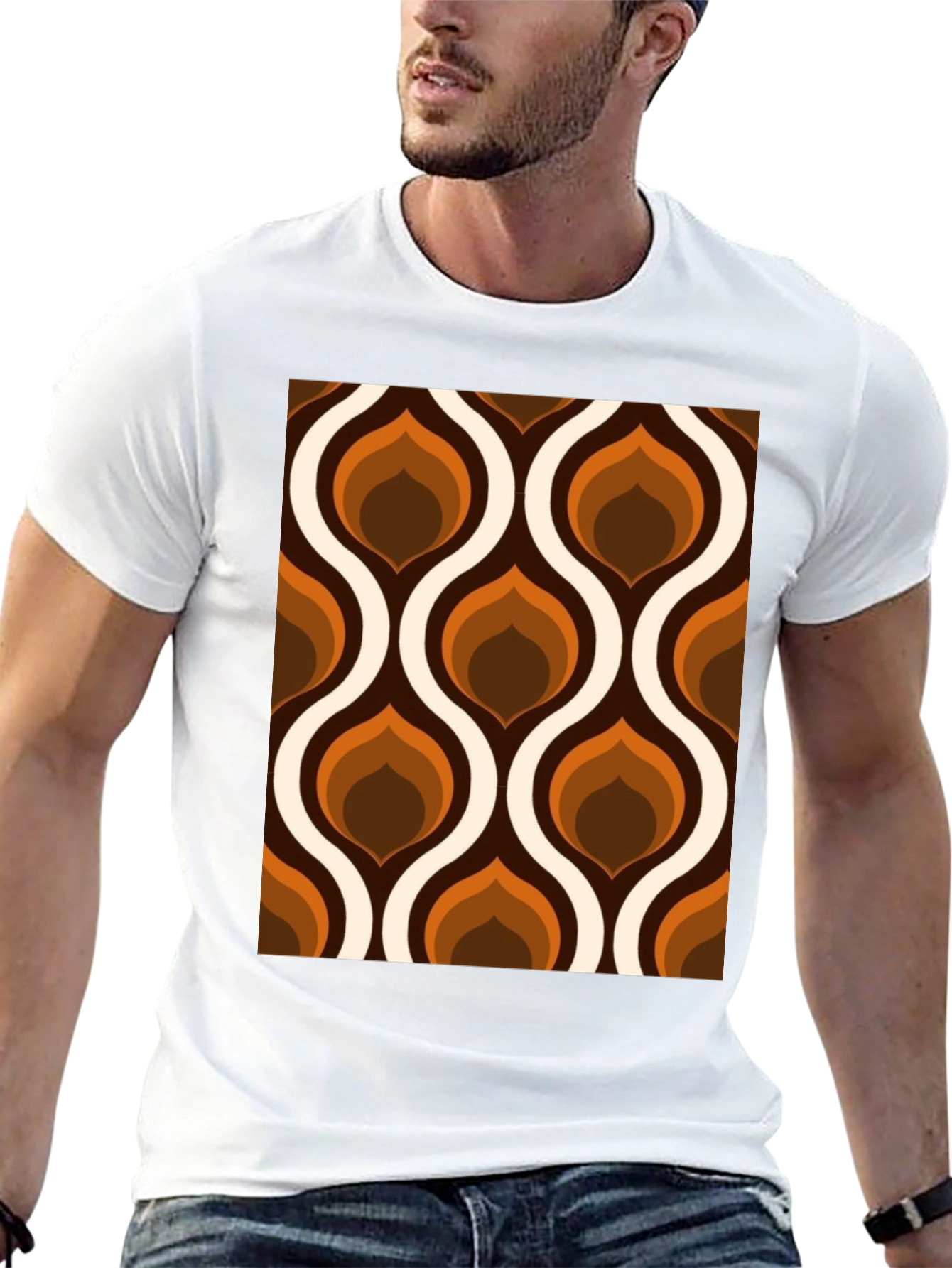 Retro Swirl Tee - 70s Style