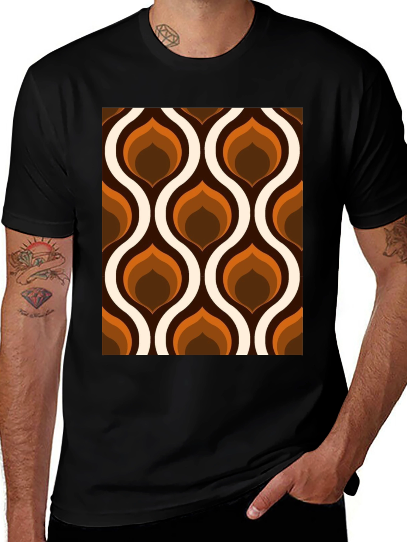 Retro Swirl Tee - 70s Style