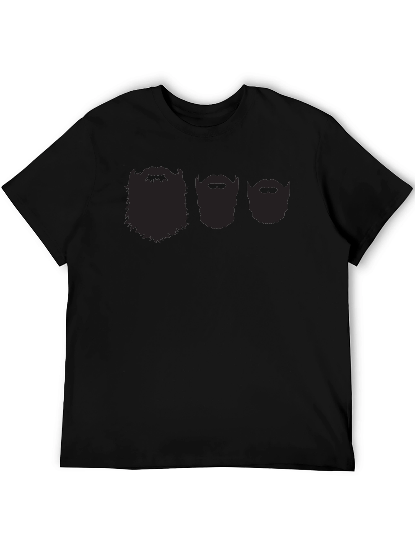 Bearded Faces Graphic T-Shirt - Black