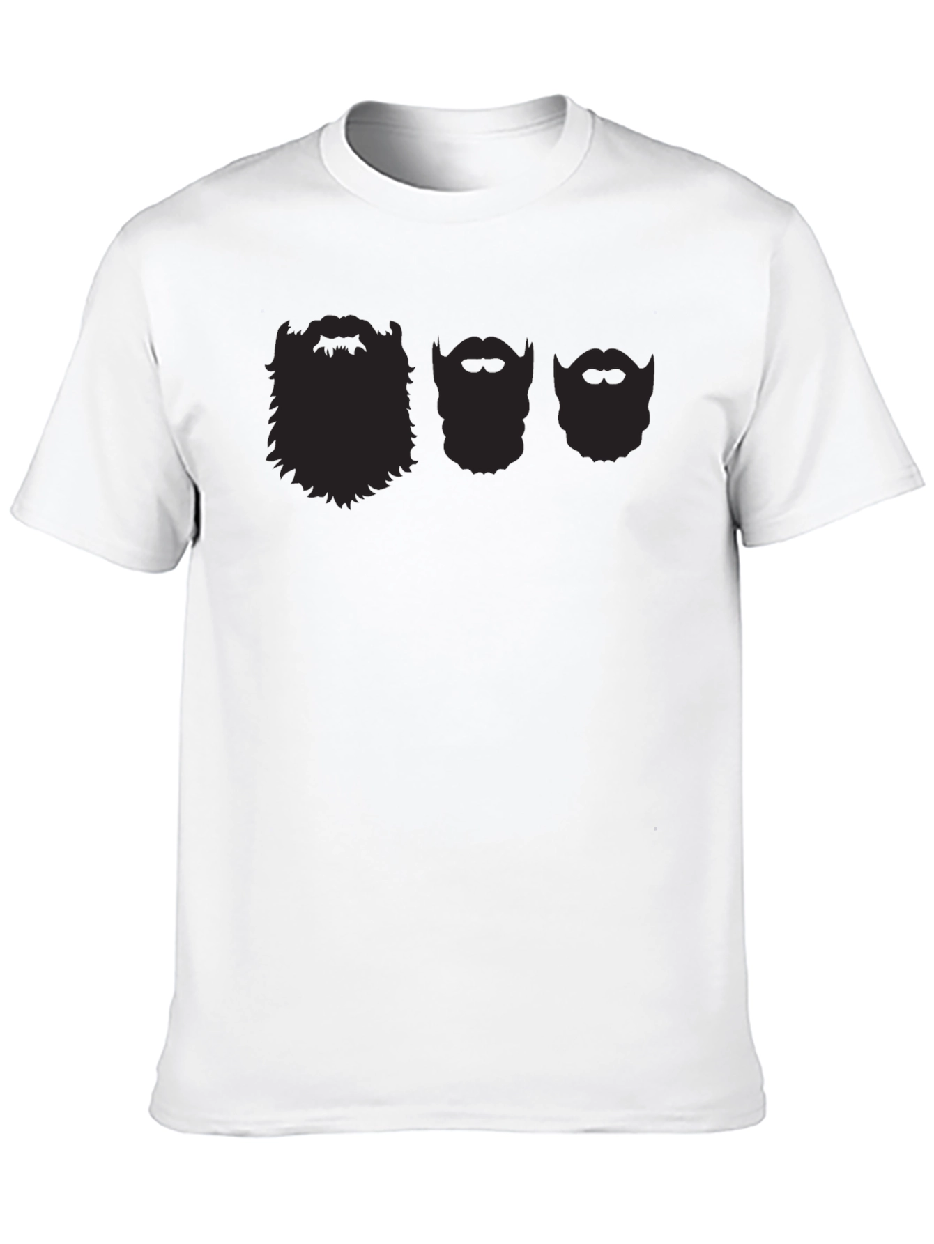 Bearded Faces Graphic T-Shirt - Black