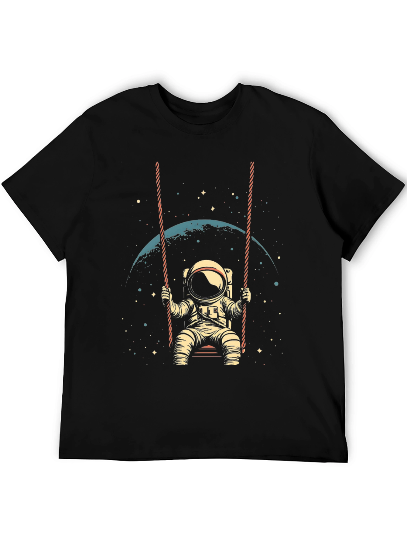 Astronaut on Swing T-Shirt - Space Lover Tee