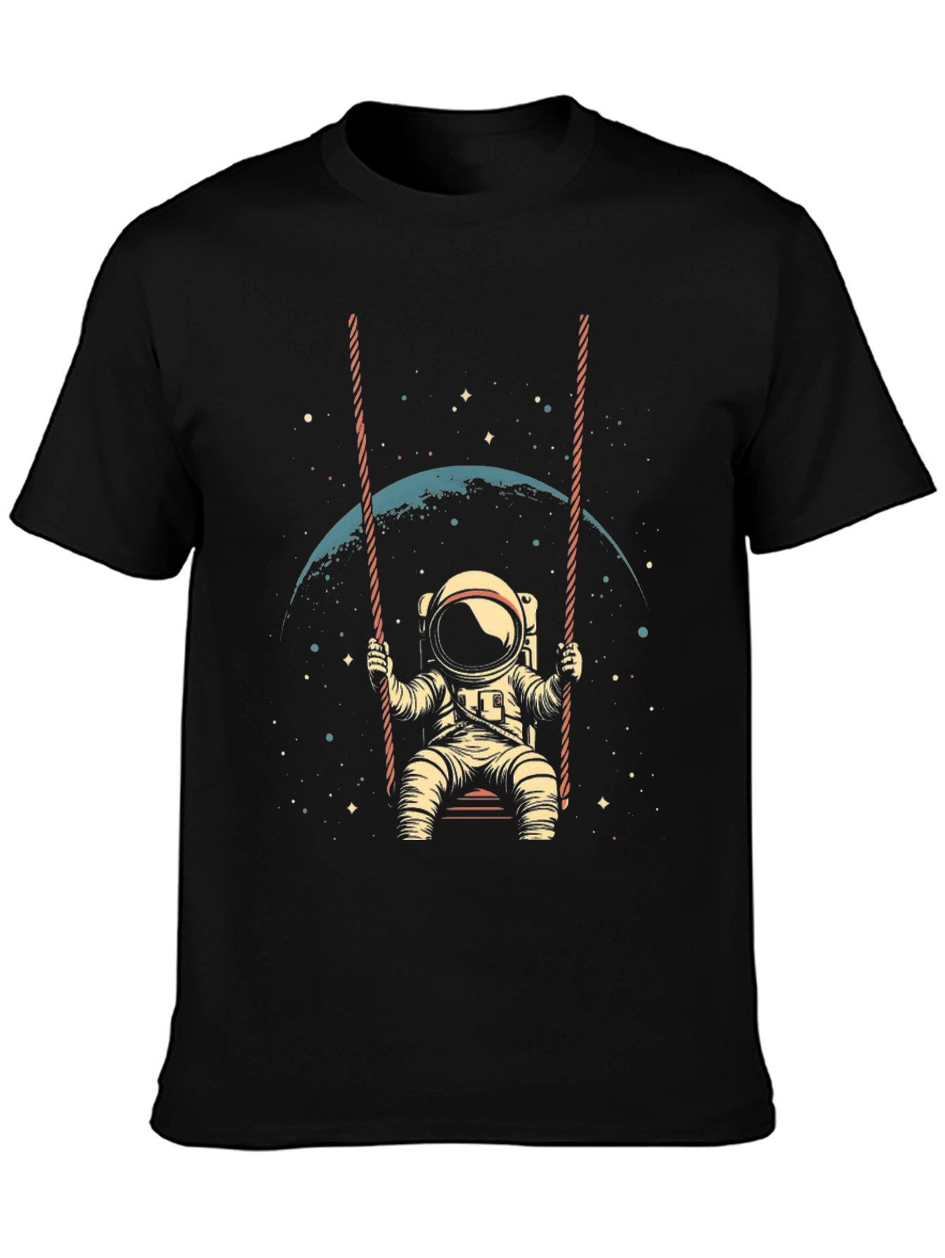 Astronaut on Swing T-Shirt - Space Lover Tee
