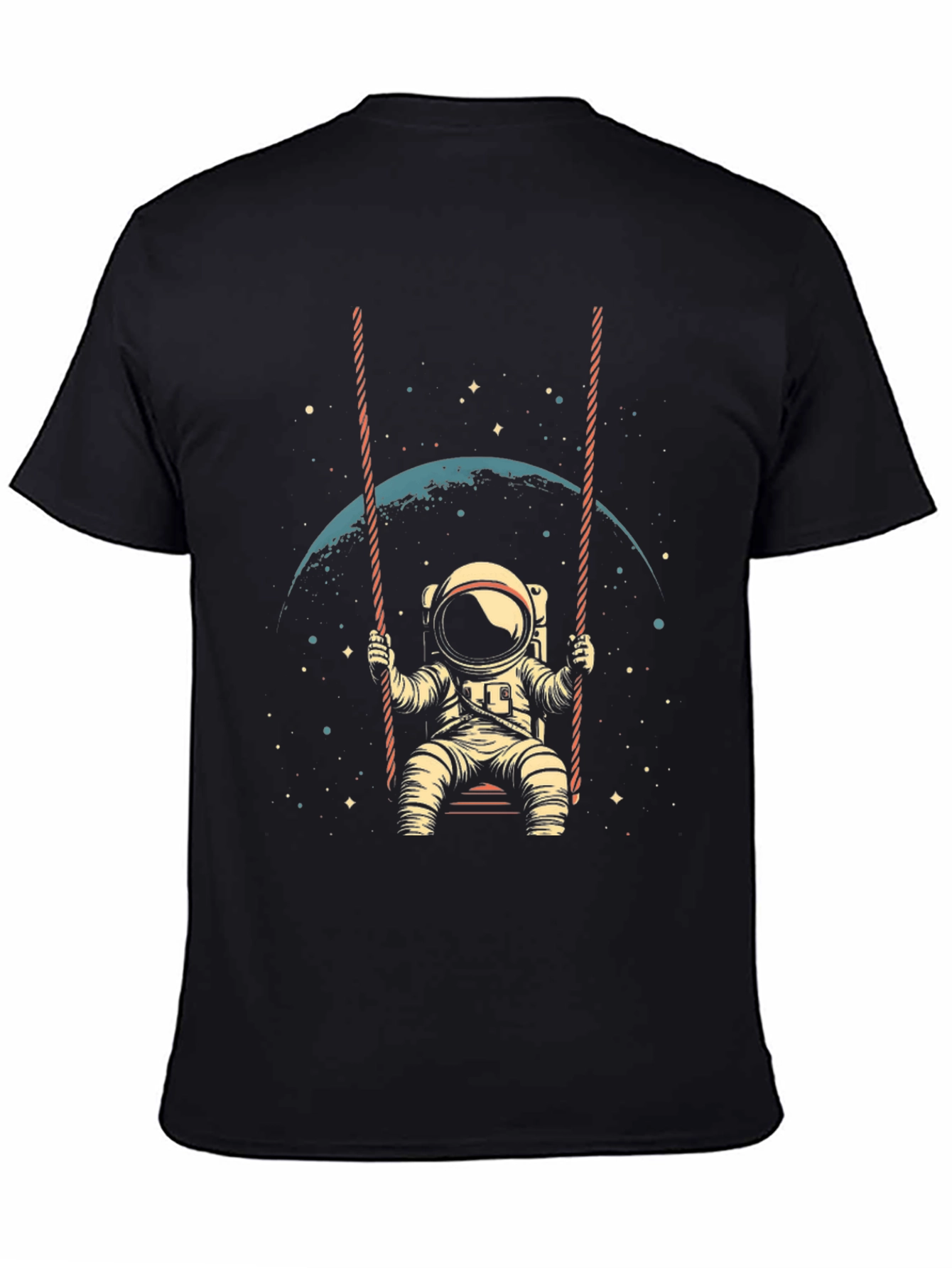 Astronaut on Swing T-Shirt - Space Lover Tee