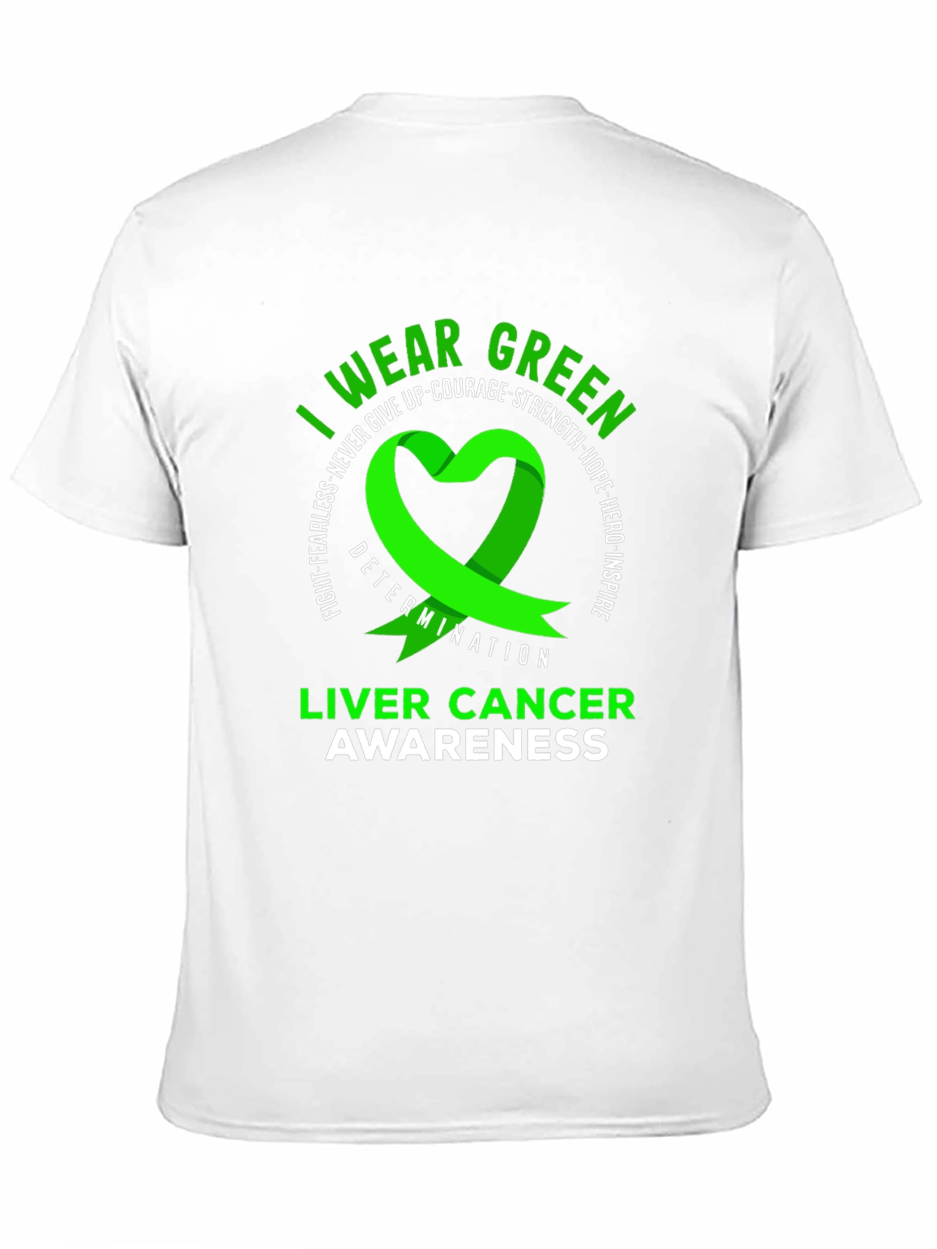 Liver Cancer Awareness Green Ribbon T-Shirt