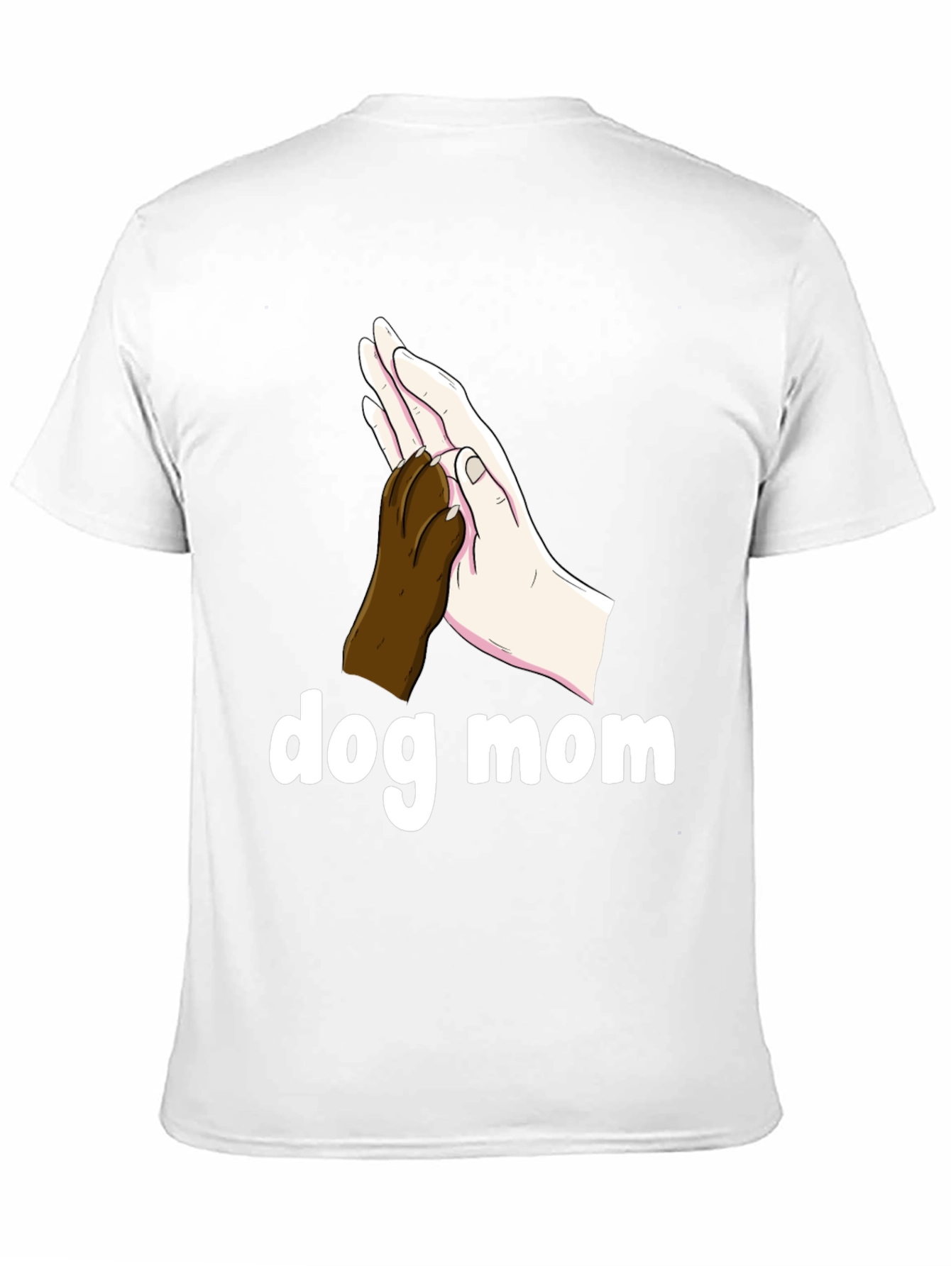 Dog Mom T-Shirt Paw Print High Five Graphic Tee