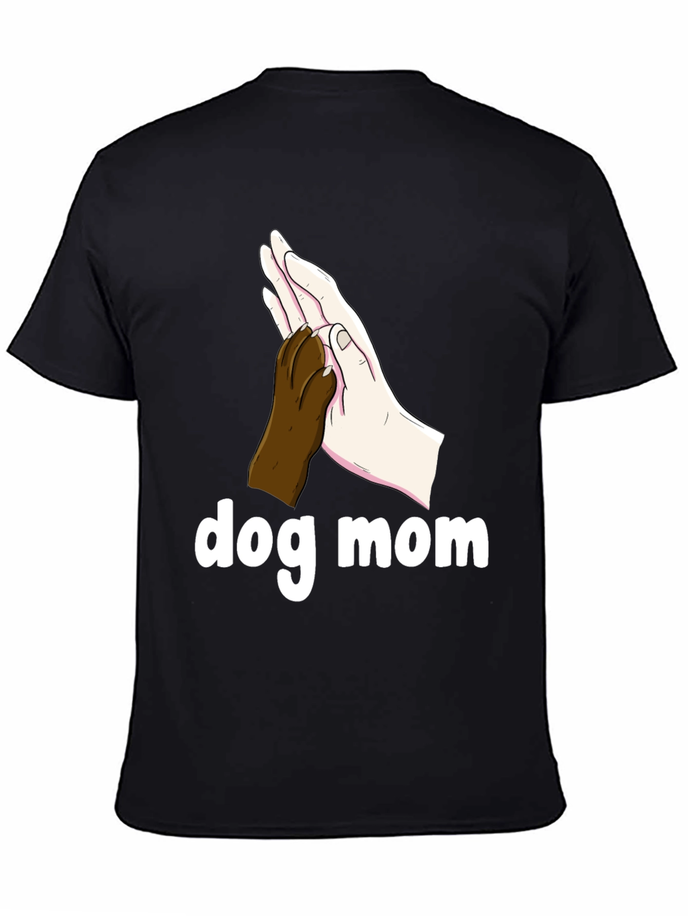 Dog Mom T-Shirt Paw Print High Five Graphic Tee