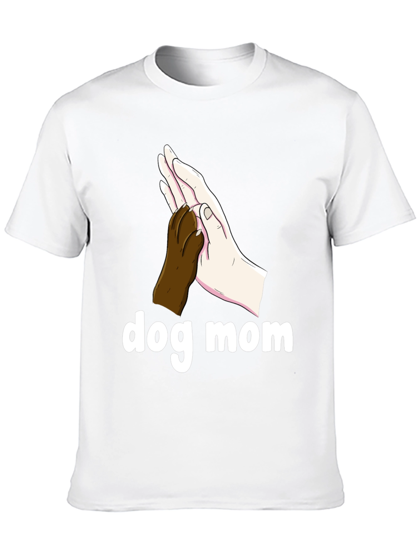 Dog Mom T-Shirt Paw Print High Five Graphic Tee