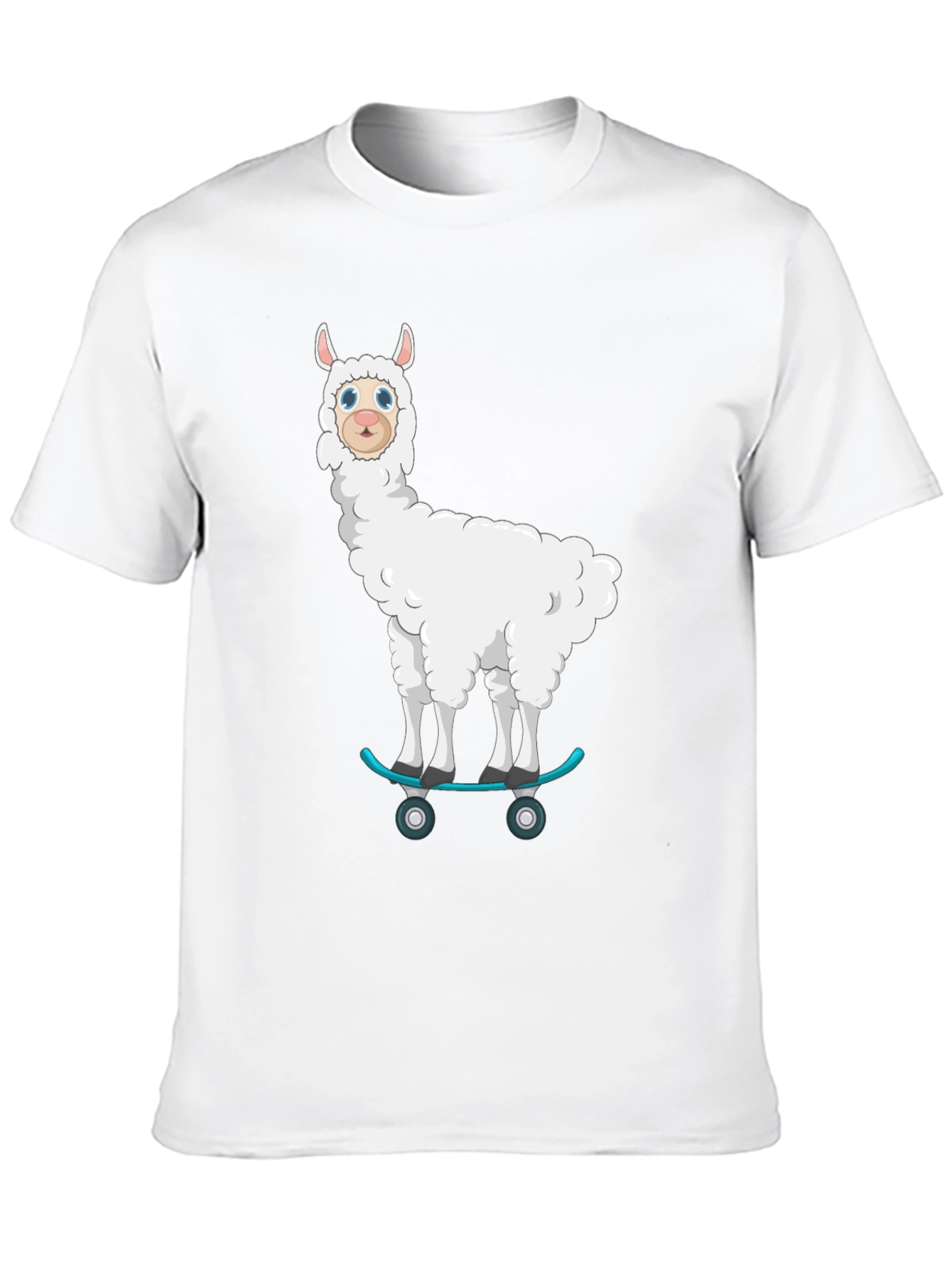 Skateboarding Llama T-Shirt - Cool Graphic Tee