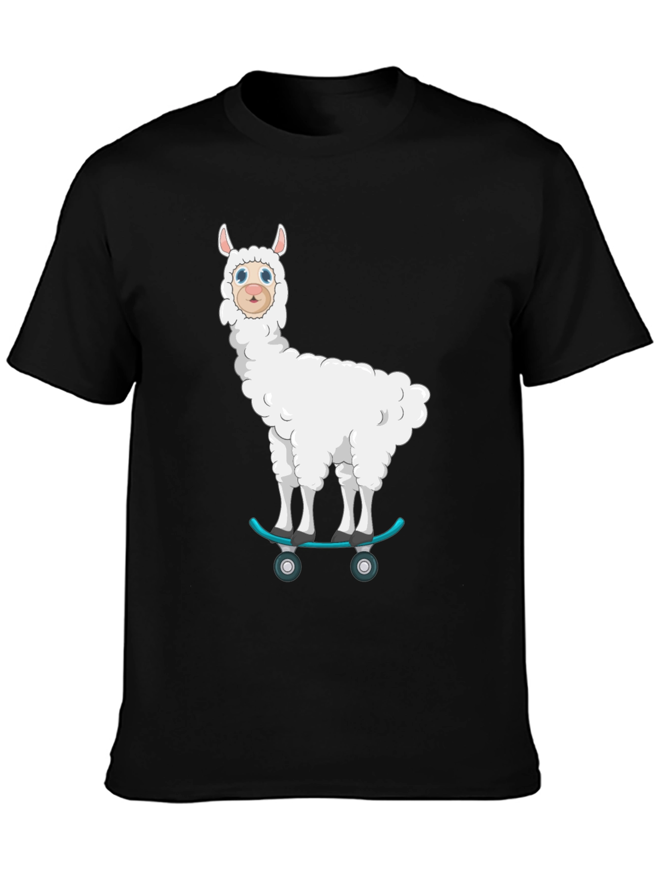 Skateboarding Llama T-Shirt - Cool Graphic Tee